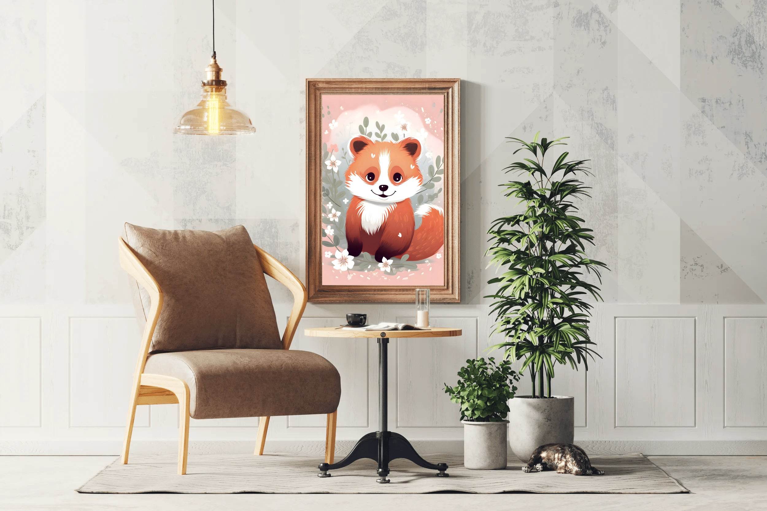 Cartoonish Fox With a Friendly Expression - beink online art store