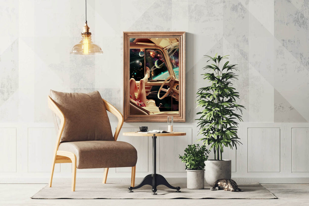 View Of Space From Inside The Car Wall Art - beink online art store