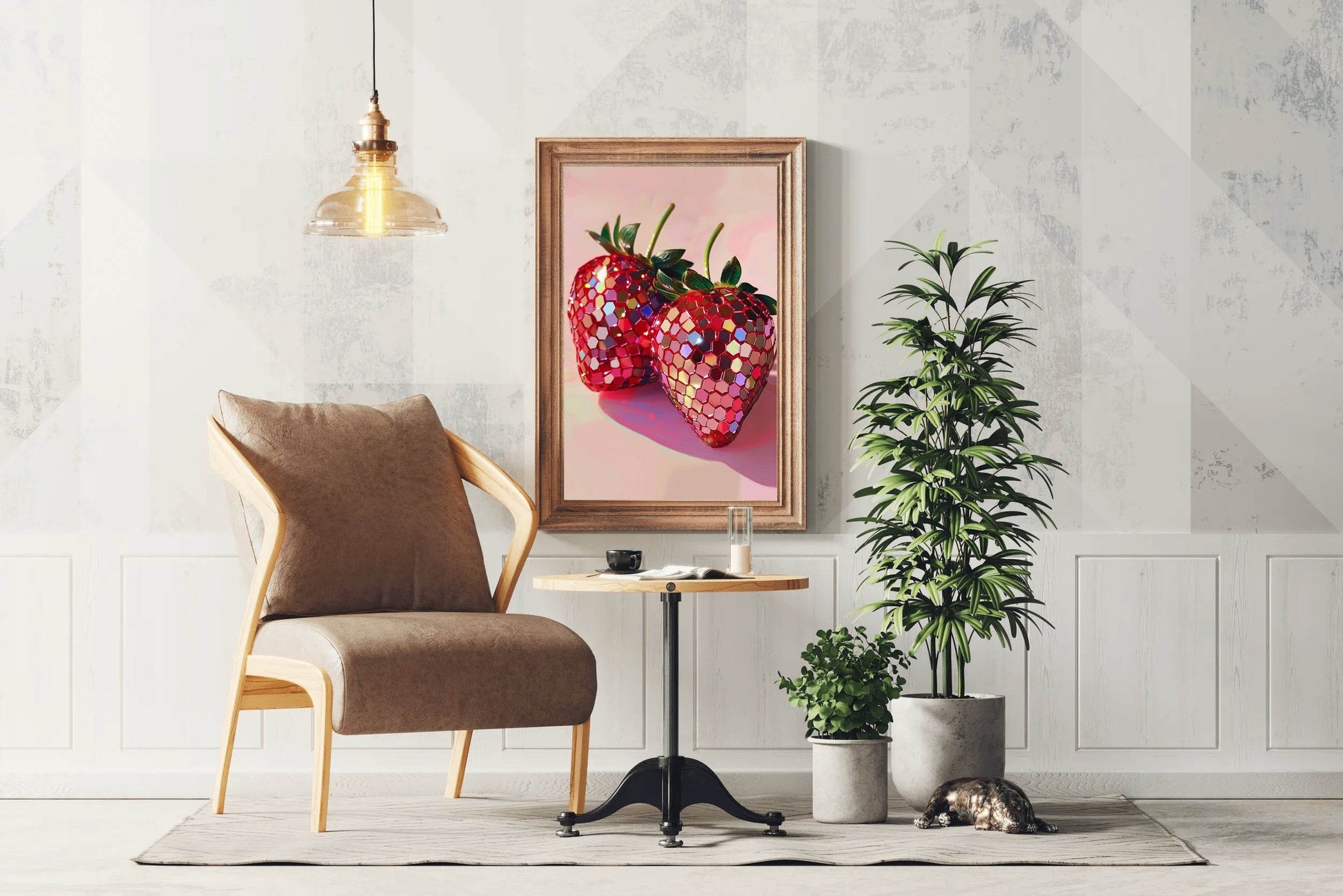 Kids Disco Strawberries Wall Art - beink online art store