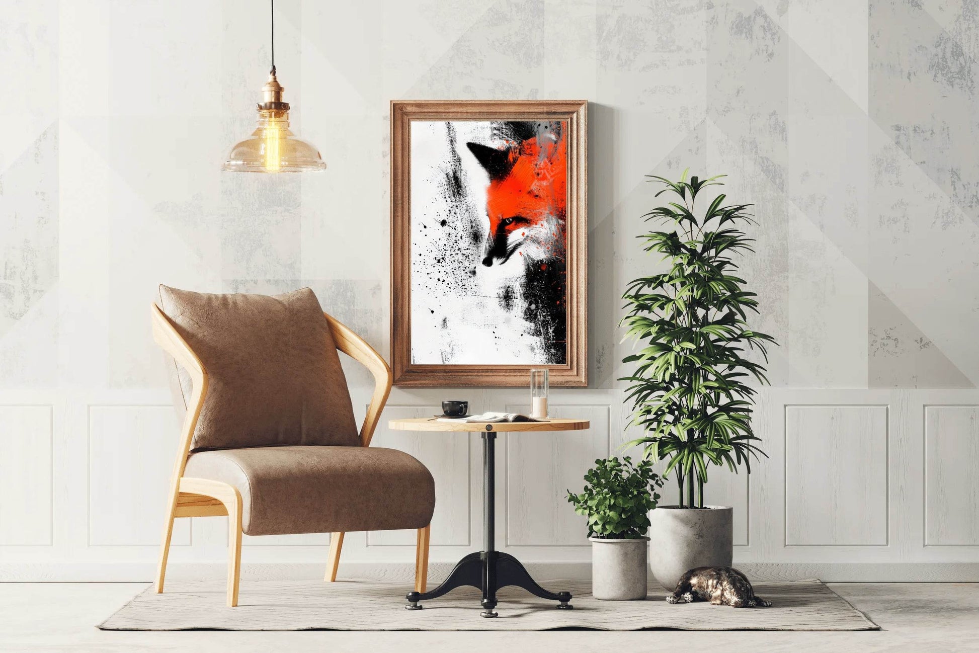 Fox Oil Painting Wall Art - beink online art store