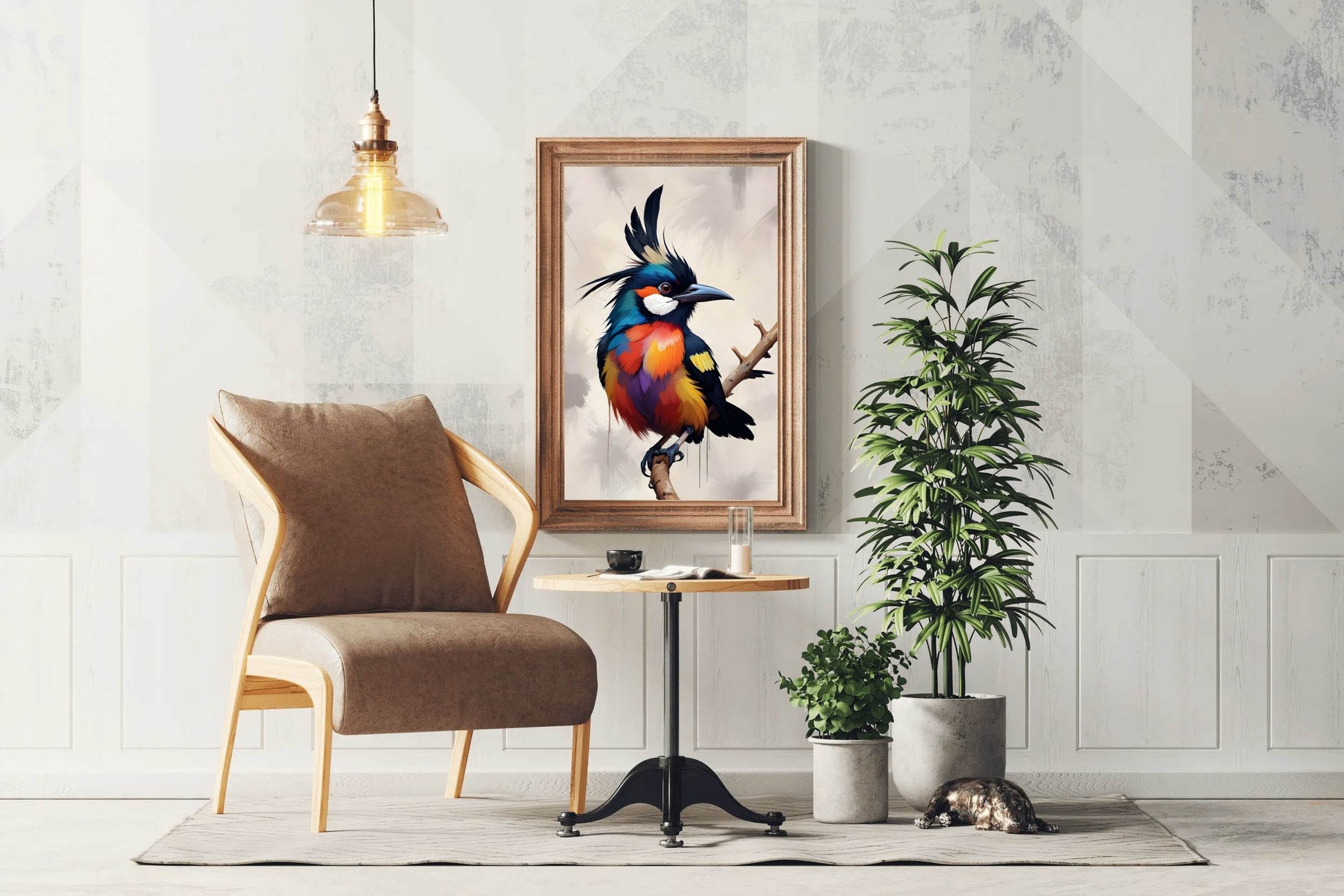 Watercolor Kingfisher Bird Wall Art - beink online art store