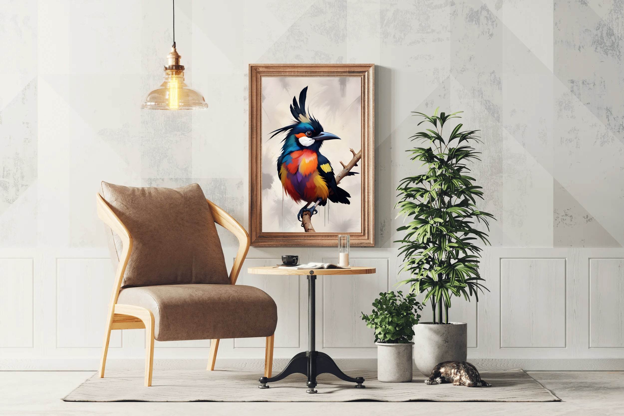 Watercolor Kingfisher Bird Wall Art - beink online art store
