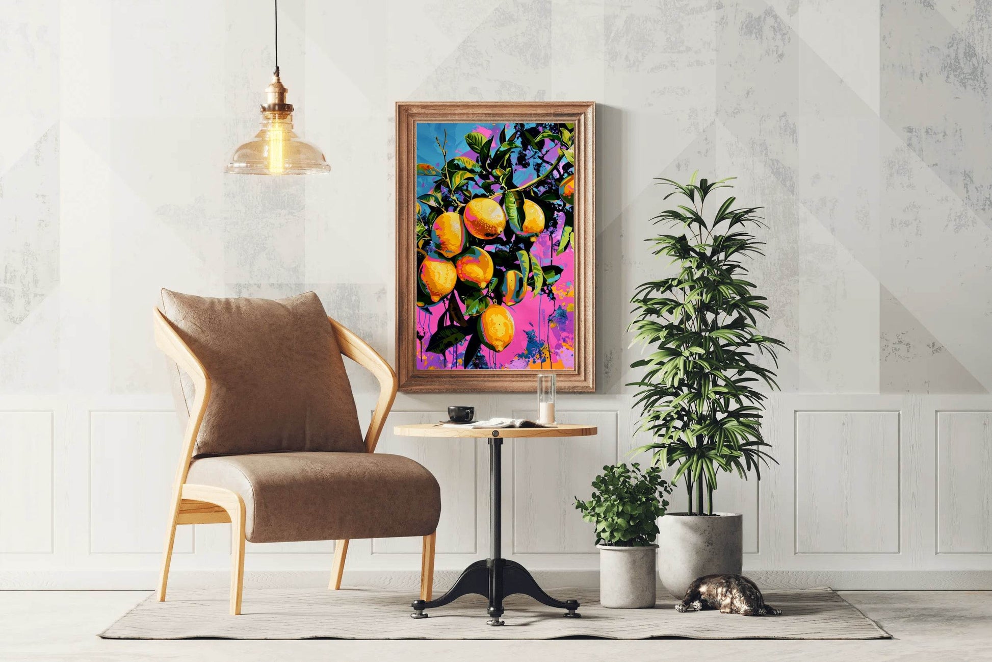 Vibrant Lemon Grove Wall Art - beink online art store