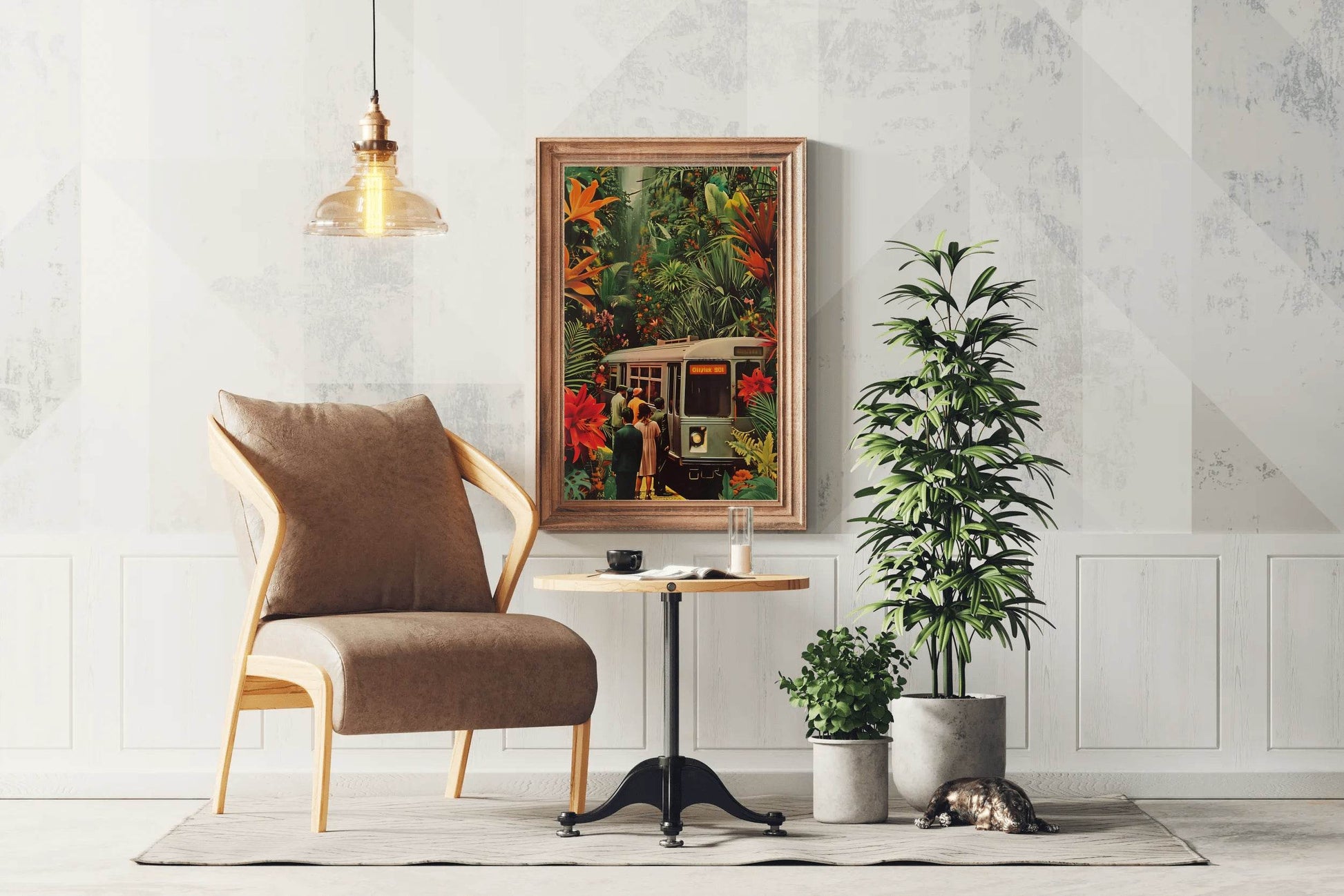 Passenger train in the middle of the forest Wall Art - beink online art store