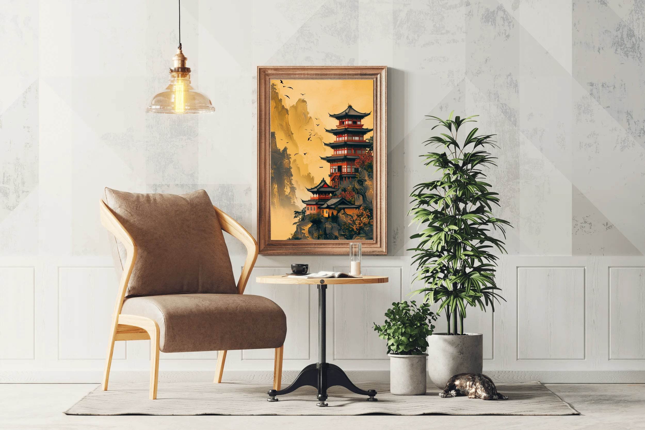 Chinese Temple Painting Wall Art - beink online art store