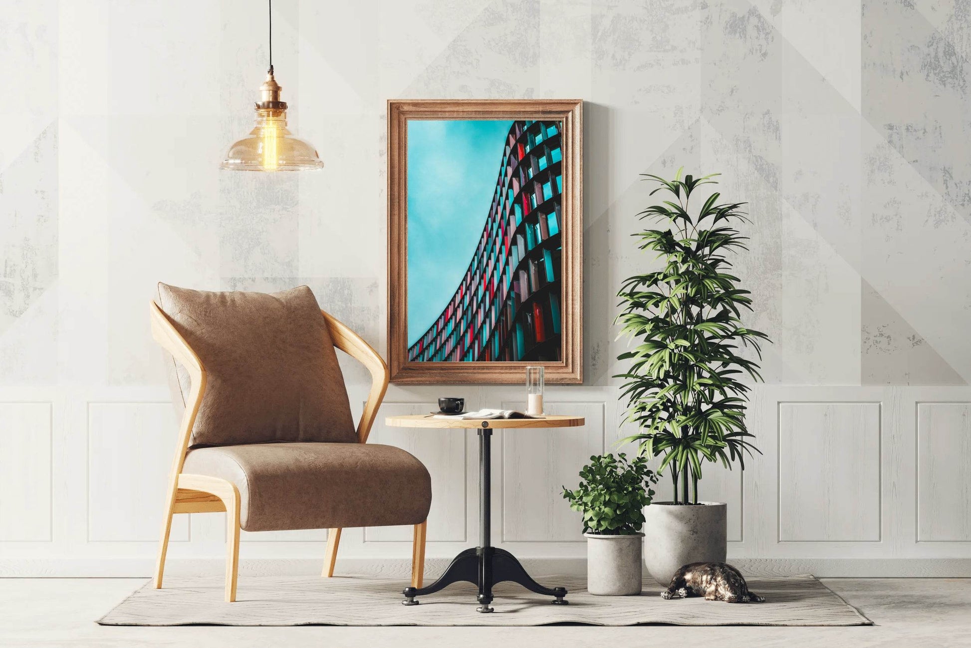 Slightly Curved Building Abstract Wall Art - beink online art store