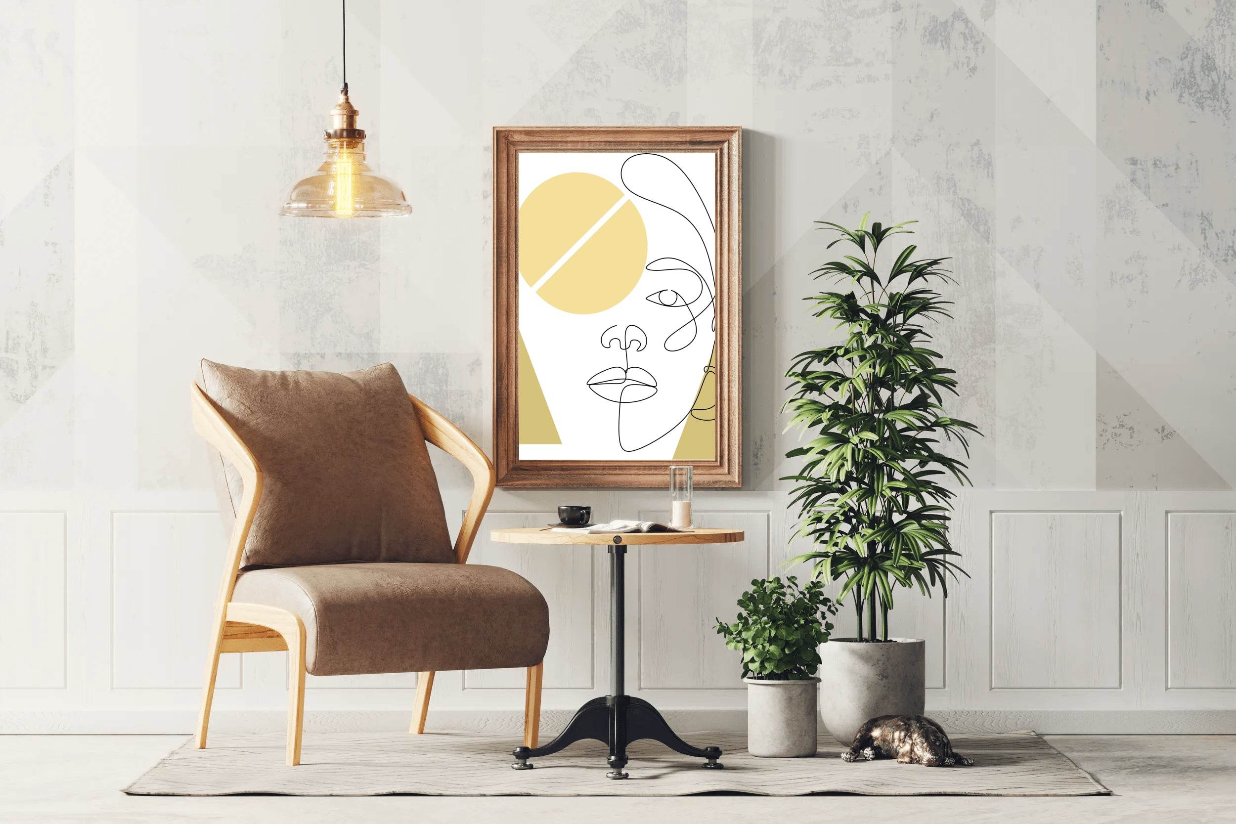 Half Female Face Wall Art - beink online art store