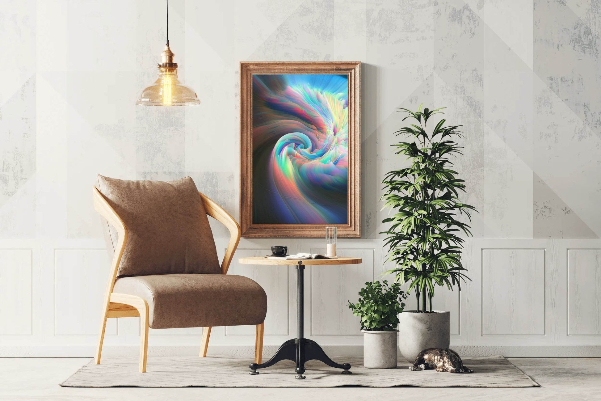 Colorful Ring Wallpaper Abstract Wall Art - beink online art store