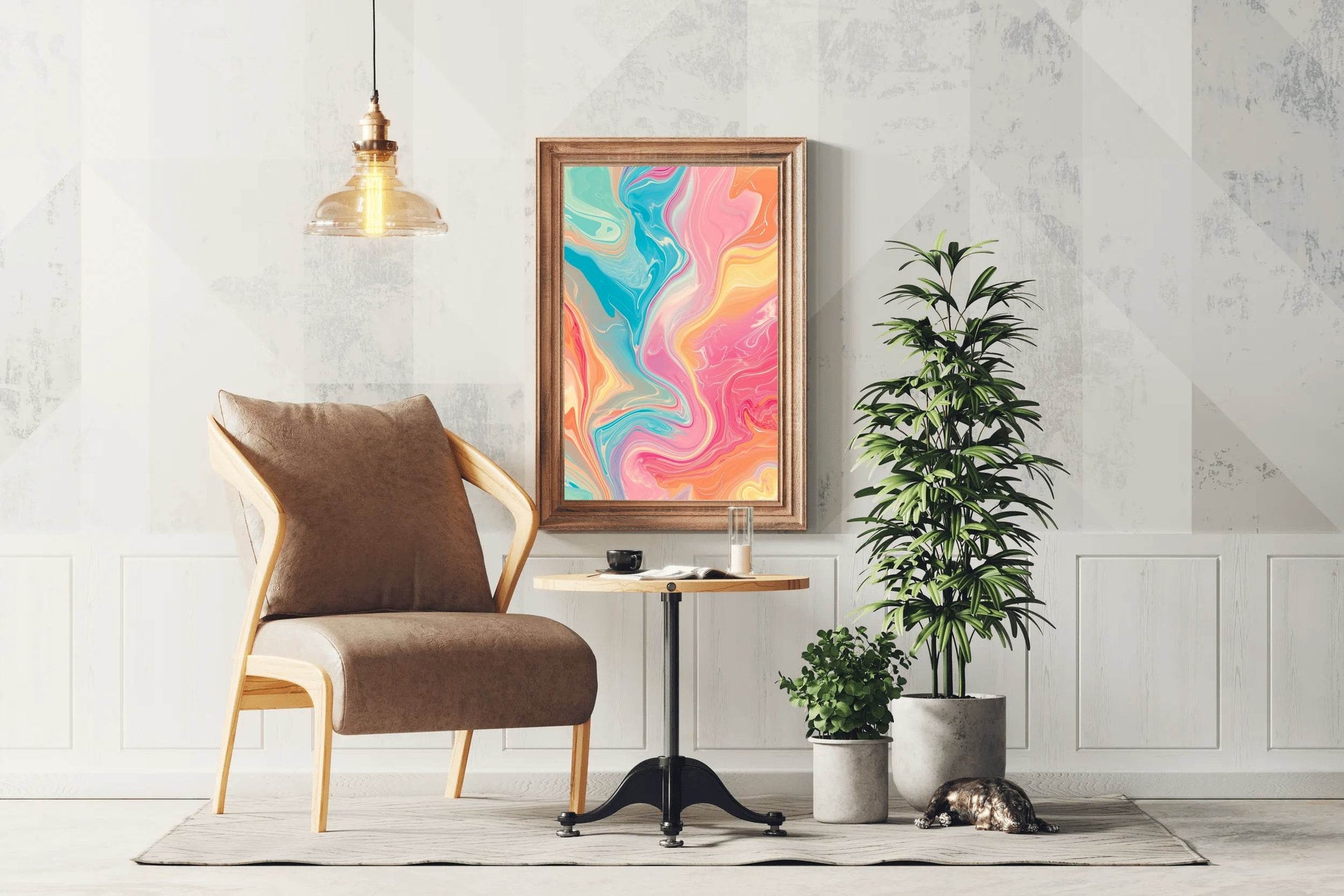 Colorful Liquid Abstract Bakground Digital Art - beink online art store