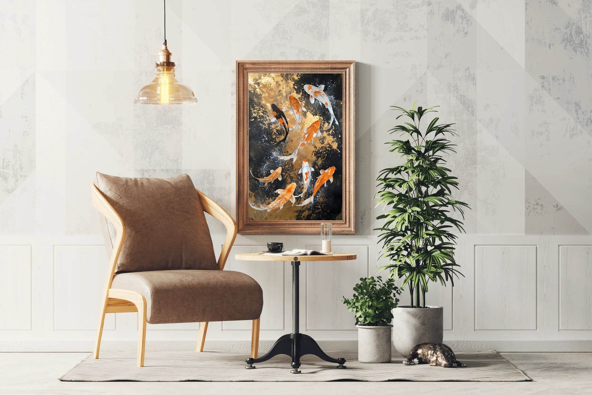 Realistic Koi Fish Painting Wall Art - beink online art store