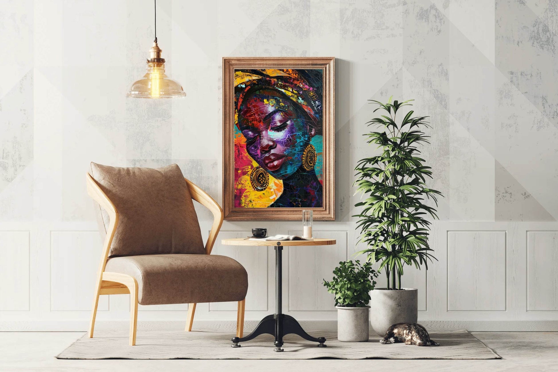 Maasai African Woman Wall Art - beink online art store