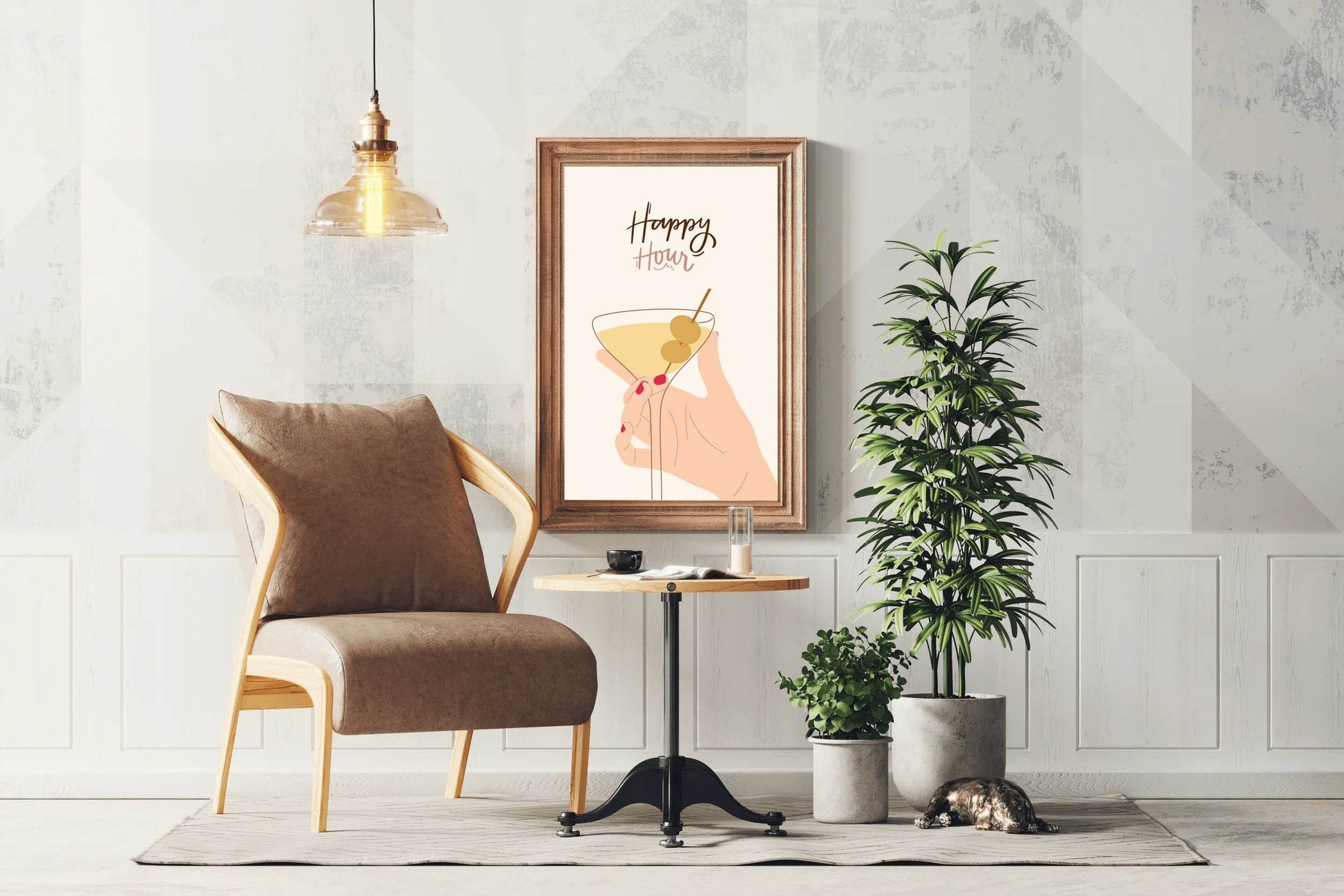 Cocktail Glass With Olives Wall Art - beink online art store