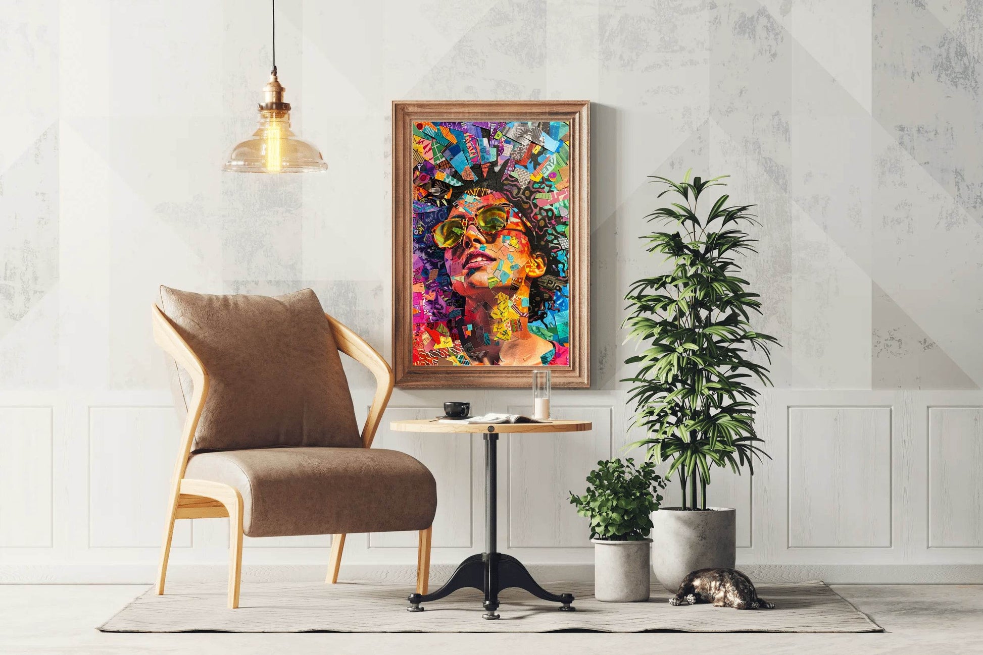 Autism Colorful Female Face Digital Art - beink online art store