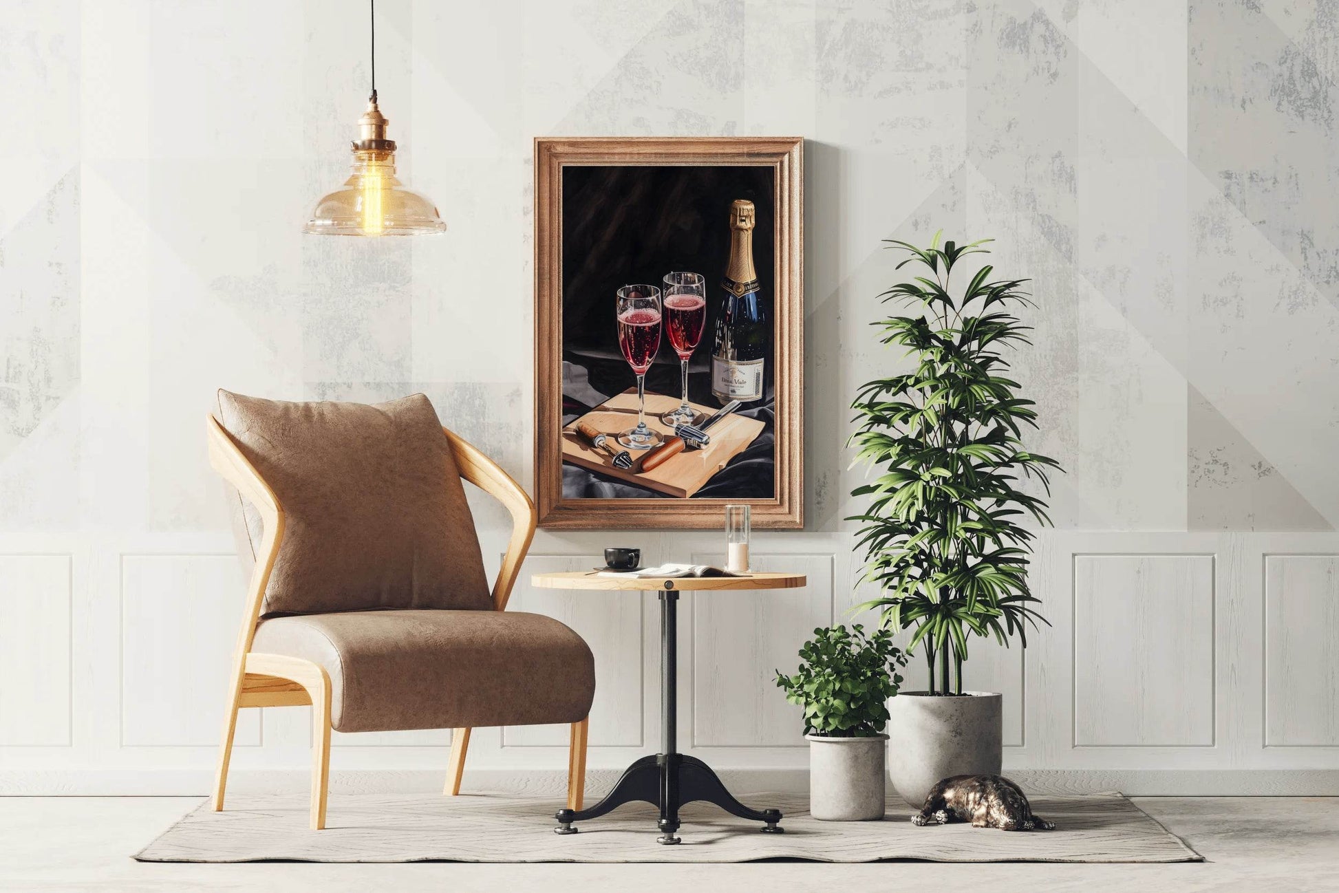 Red Sparkling Wine Wall Art - beink online art store