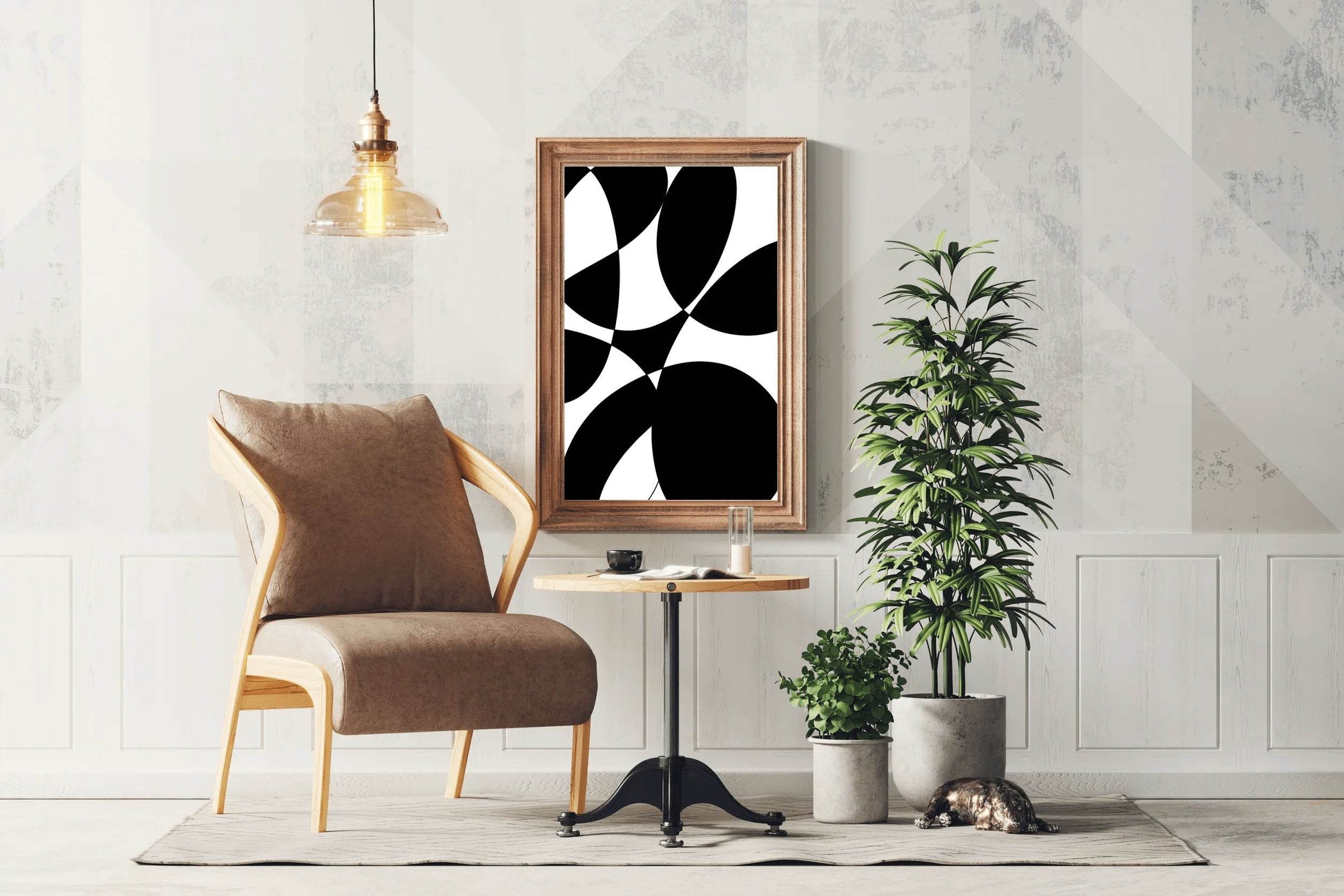 Black and White Graphic Pattern Wall Art - beink online art store