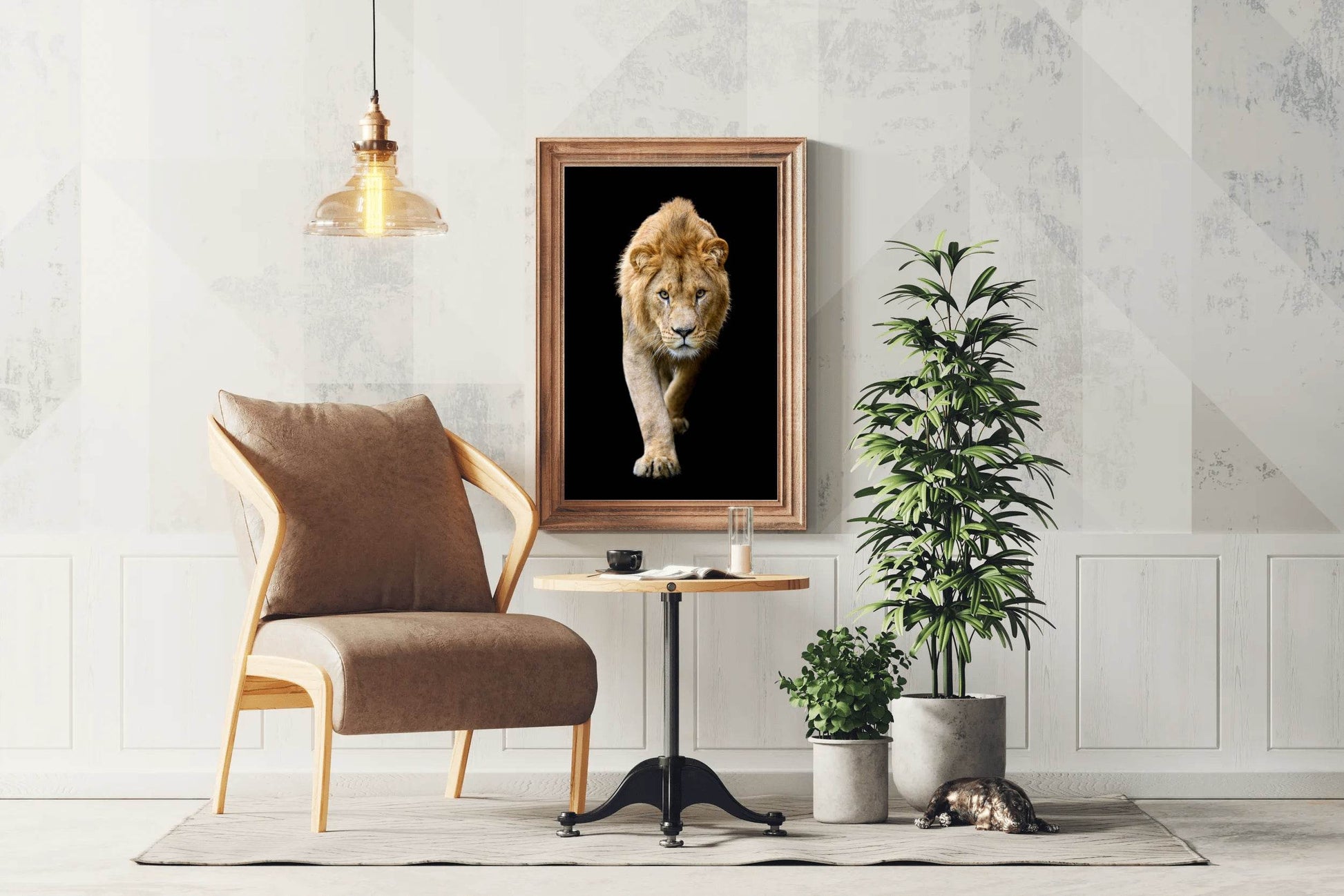 Asiatic Lion Animal Wall Art - beink online art store