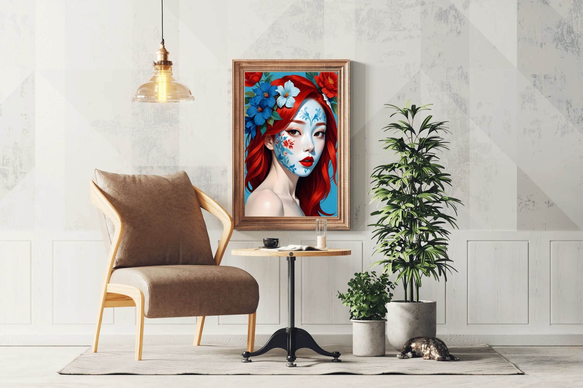 Asian Lady with Special Makeup Wall Art - beink online art store
