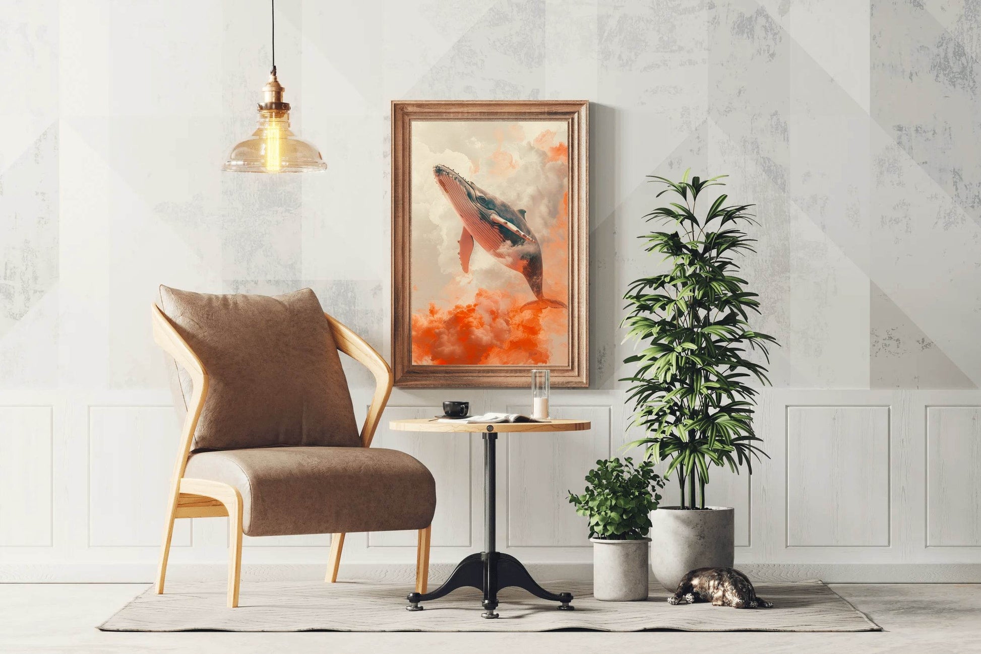 Fantasy Whale in Sky Animal Wall Art - beink online art store
