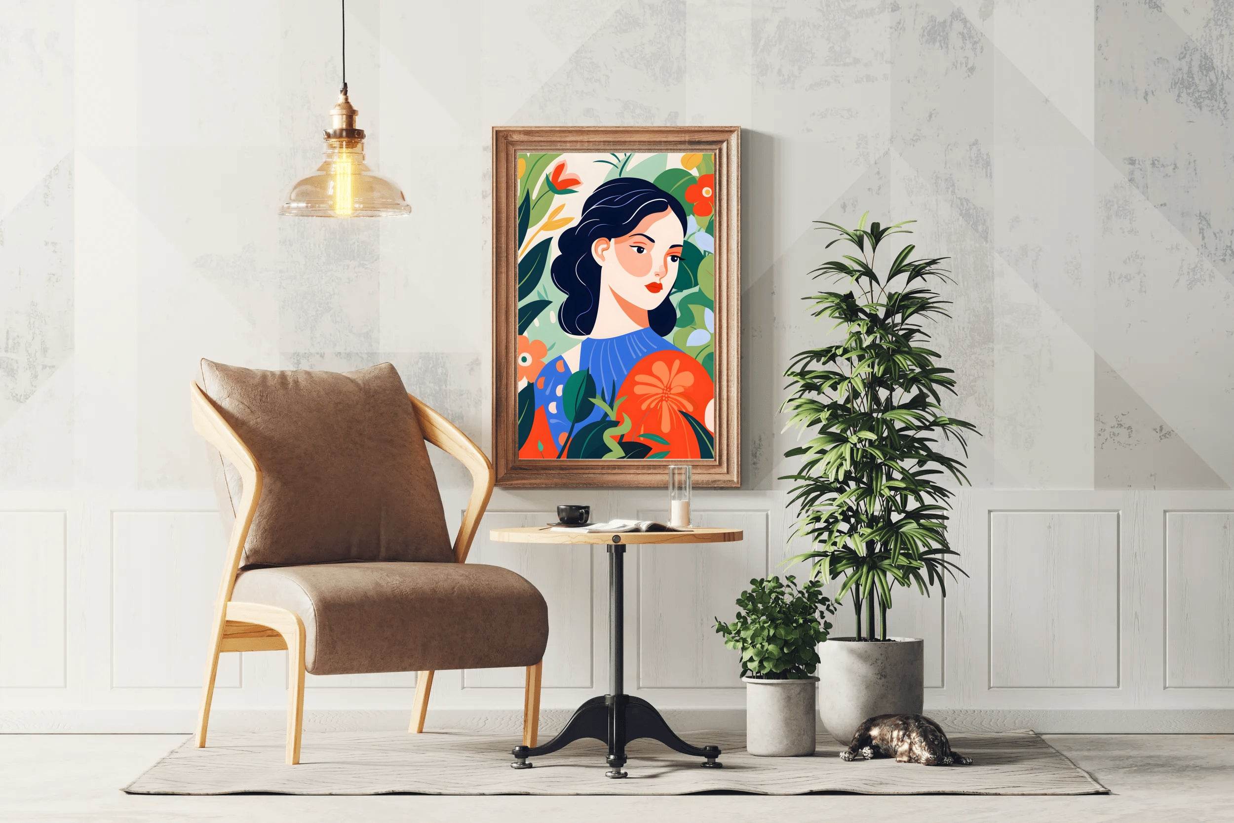 A Woman Painting Among Flowers - beink online art store