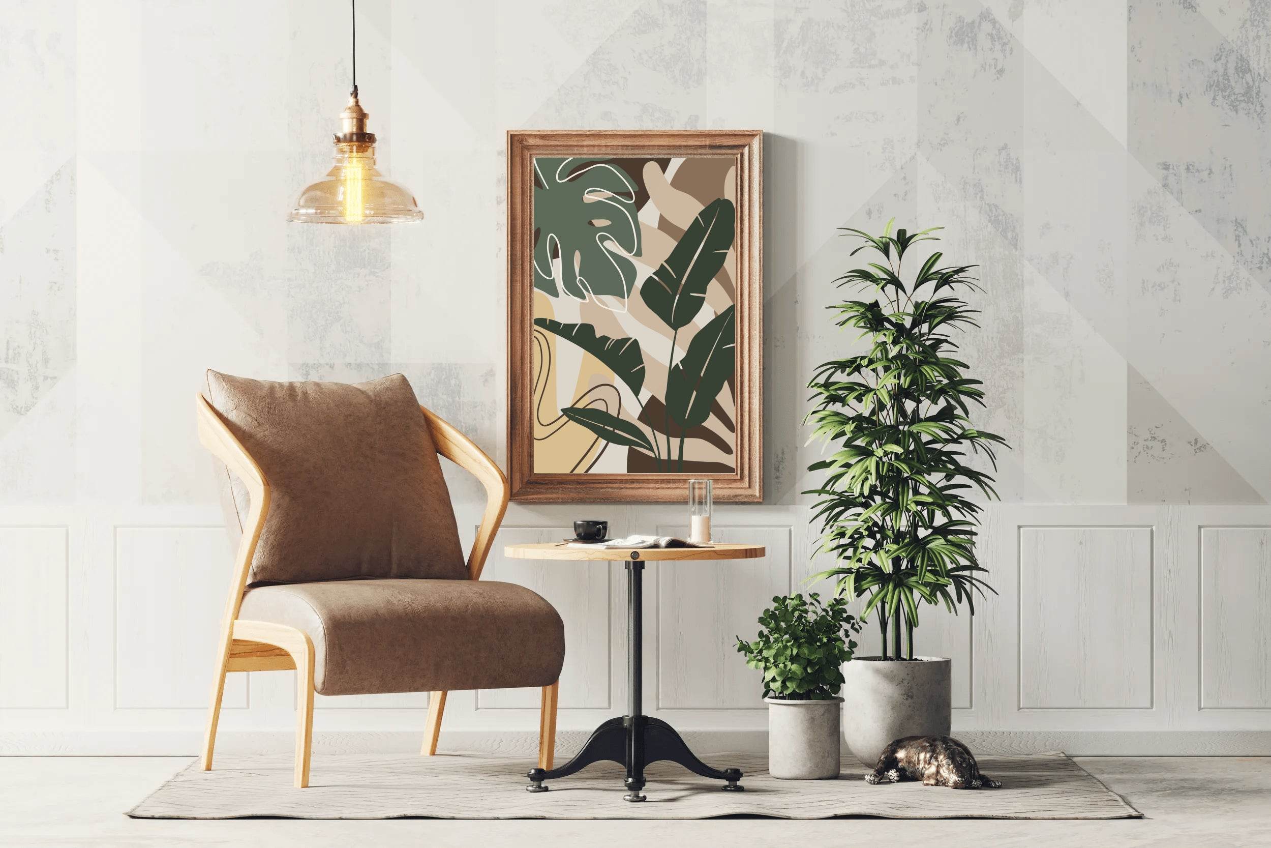Green Abstract Foliage ArtWork - beink online art store