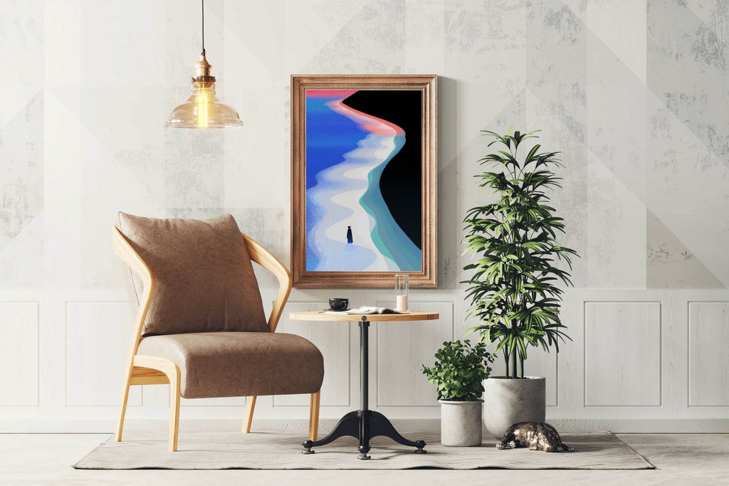Solitary Figure on the Shore Wall Art - beink online art store