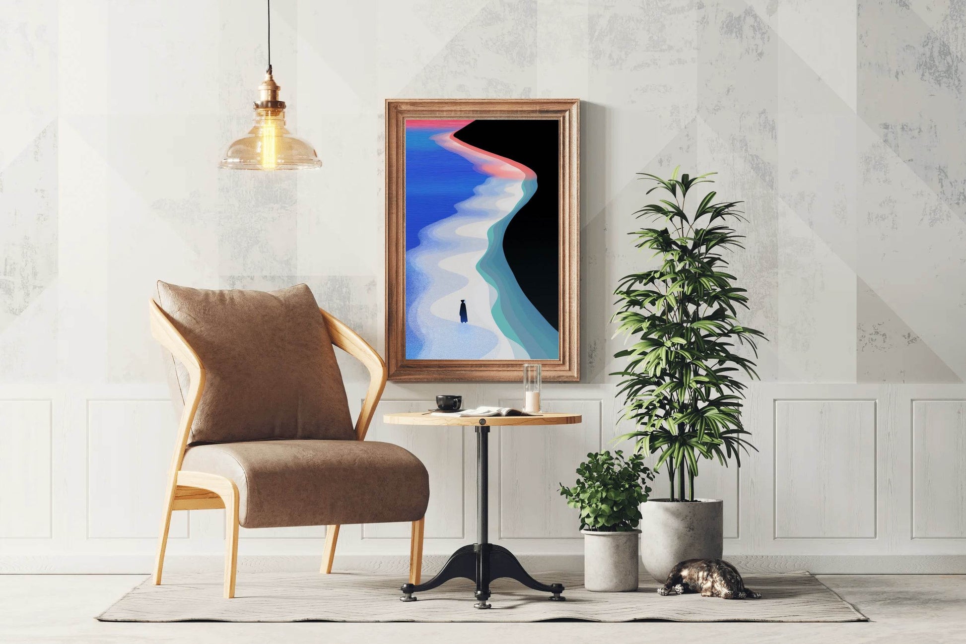Solitary Figure on the Shore Wall Art - beink online art store