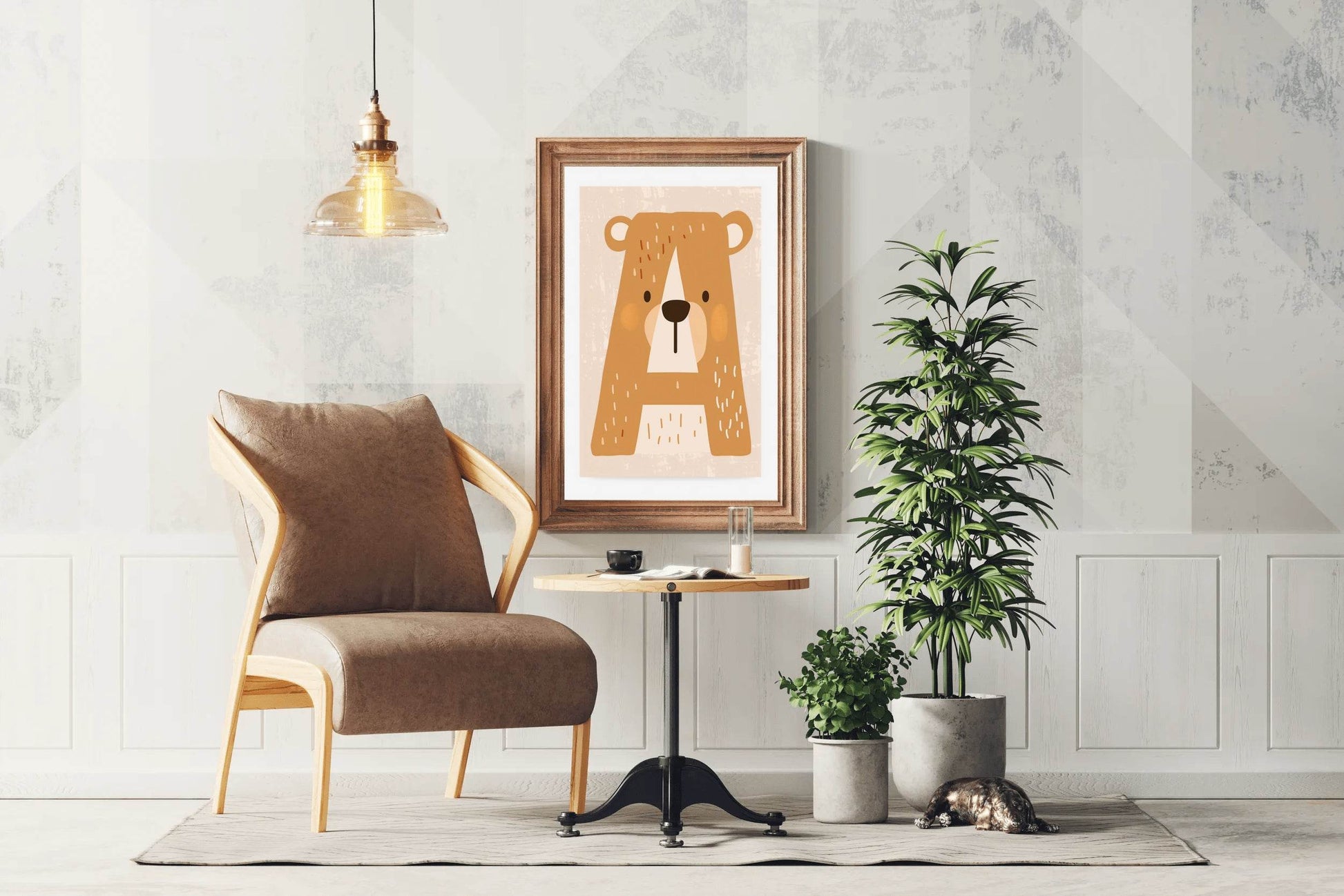 Alphabetical Shape of Cartoon Bear - beink online art store
