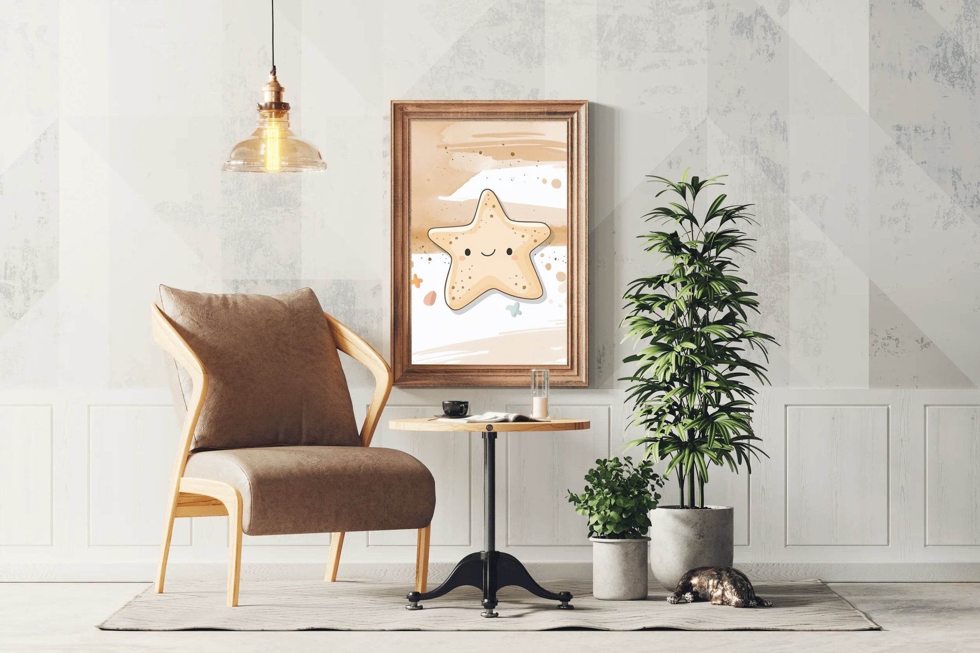 Cute Starfish Character Illustration - beink online art store