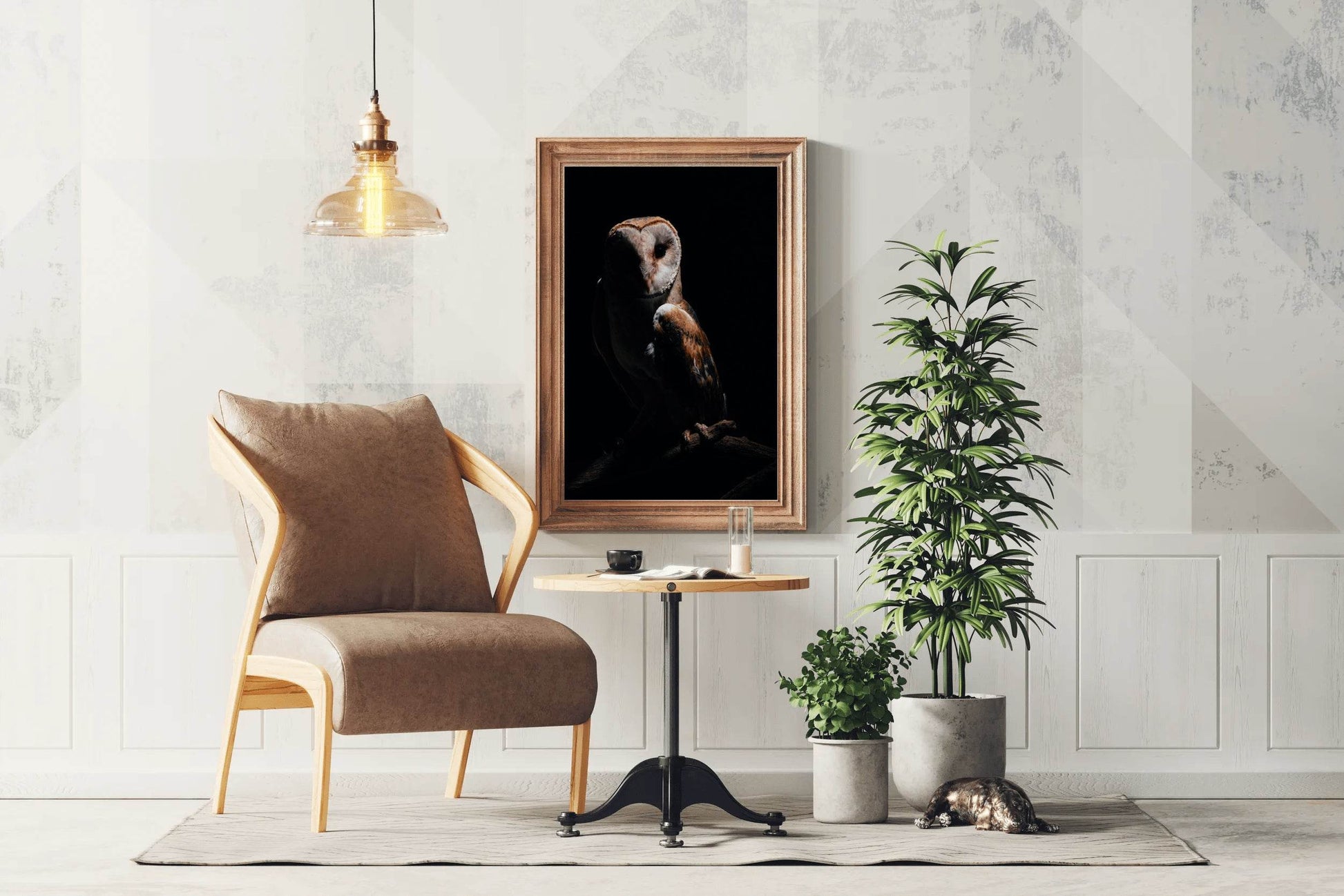 Barn Owl Bird Wall Art - beink online art store
