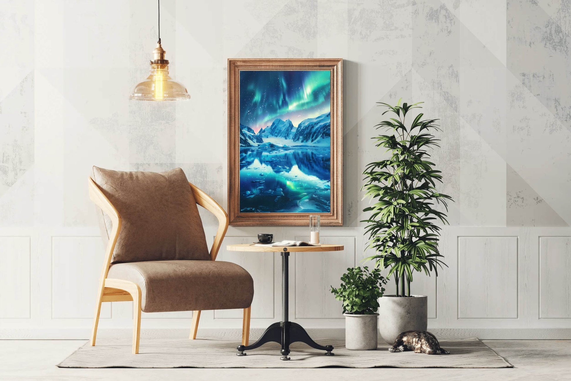 View Of The Northern Lights from lakes - beink online art store
