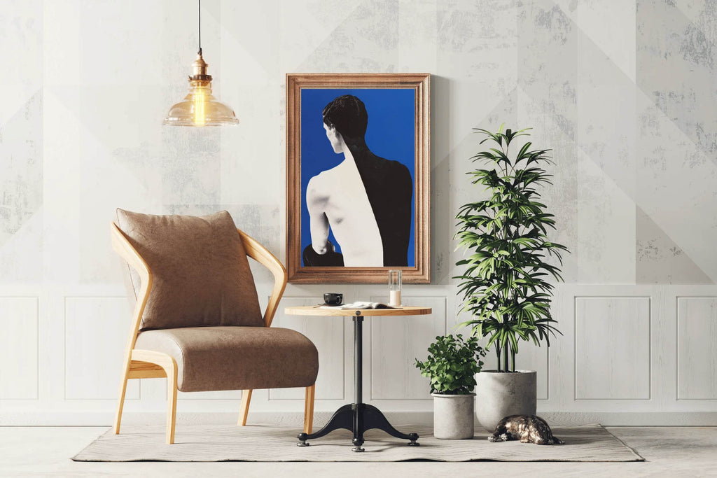 Black And White Painting Back Of Person Wall Art - beink online art store