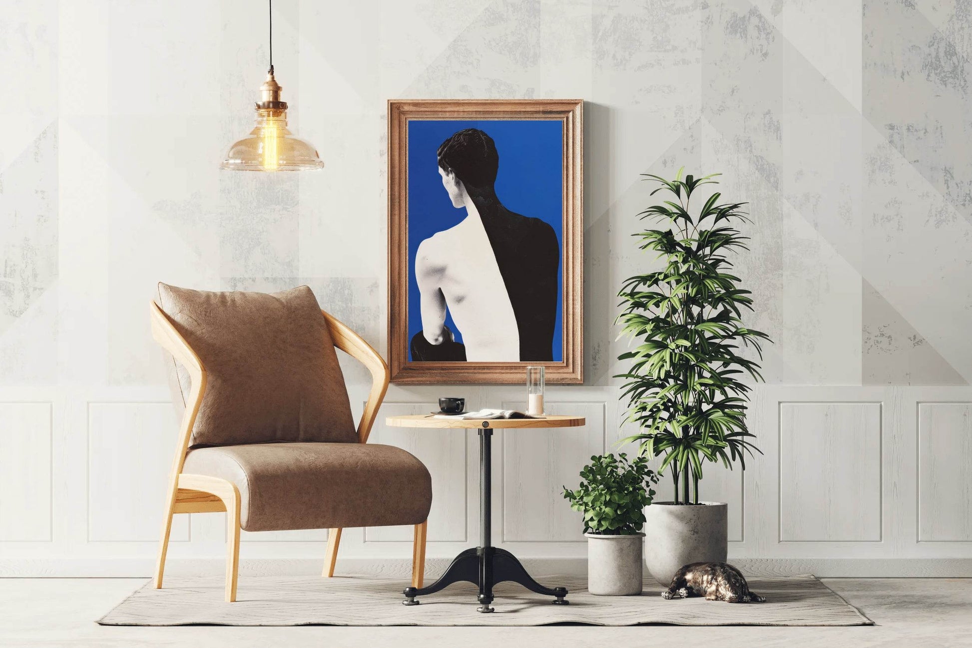 Black And White Painting Back Of Person Wall Art - beink online art store