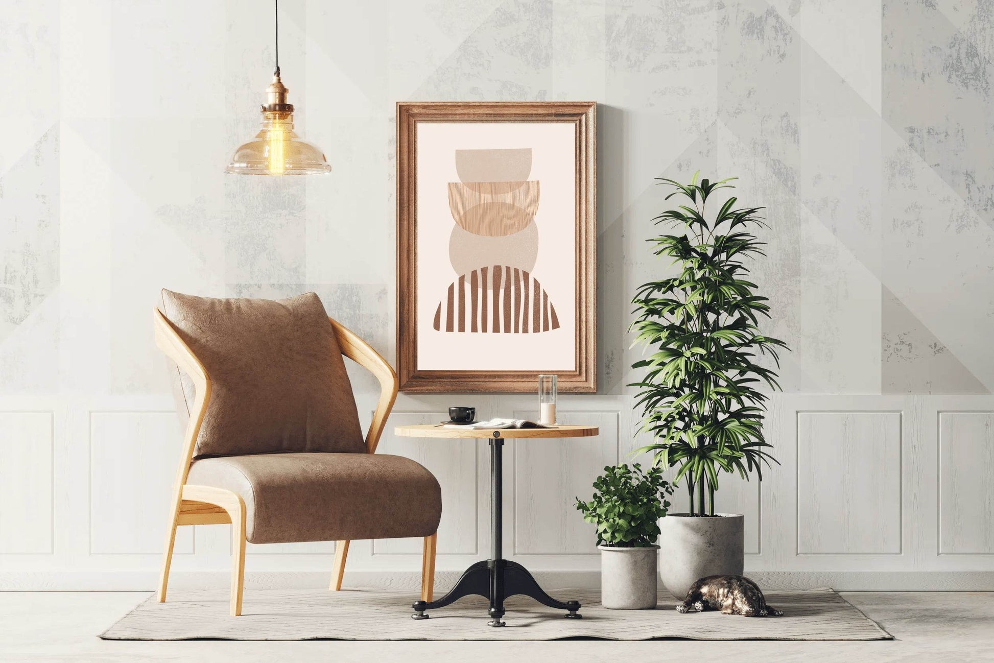 Abstract Shapes and Lines Stacked Stones ArtWork - beink online art store