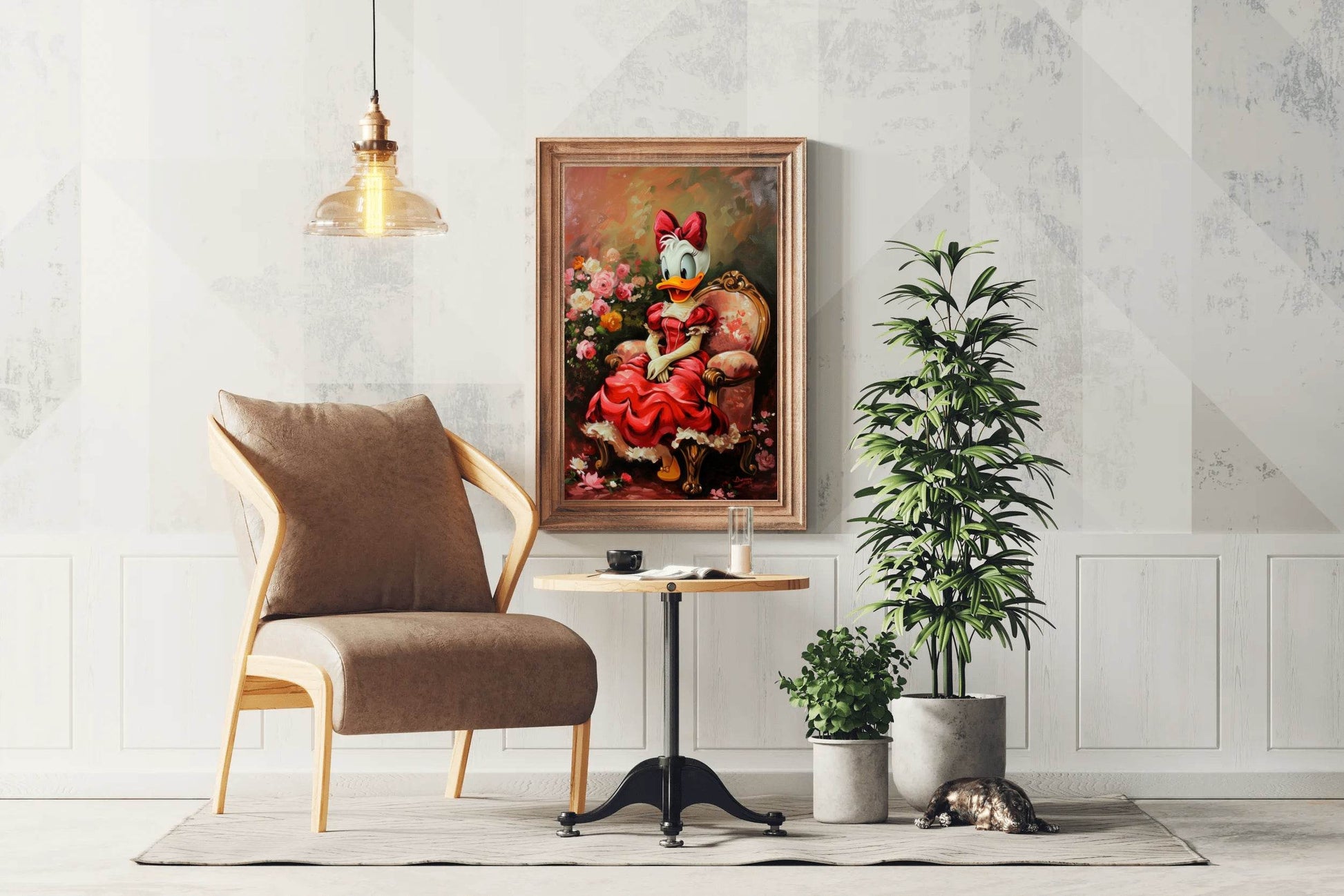Painting of Daisy Duck Premium Wall Art - beink online art store