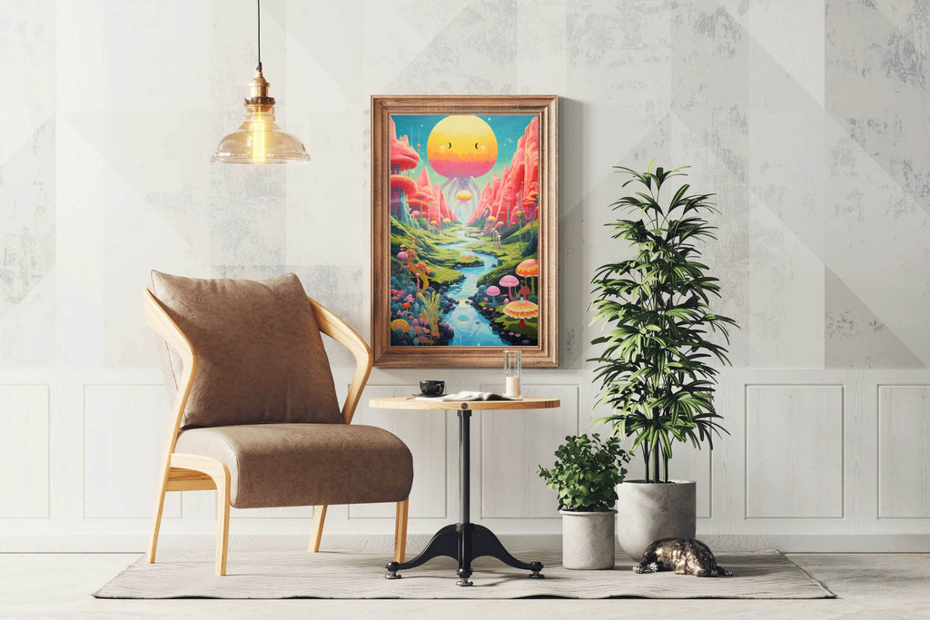 Master Flame Psychedelic Themed Aesthetic Wall Art - beink online art store