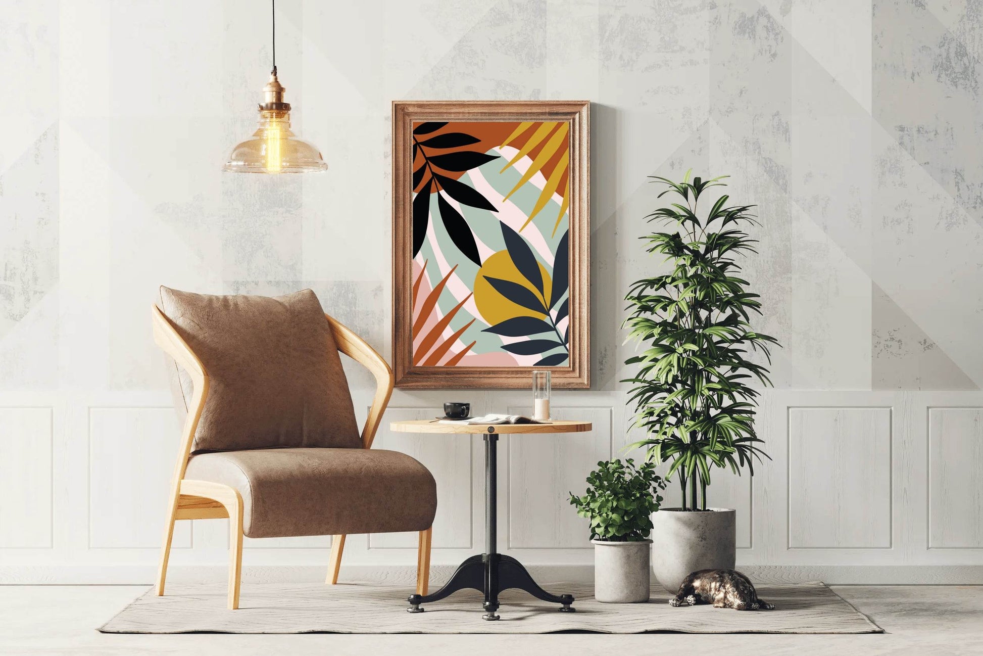 Abstract Tropical Leaves ArtWork - beink online art store