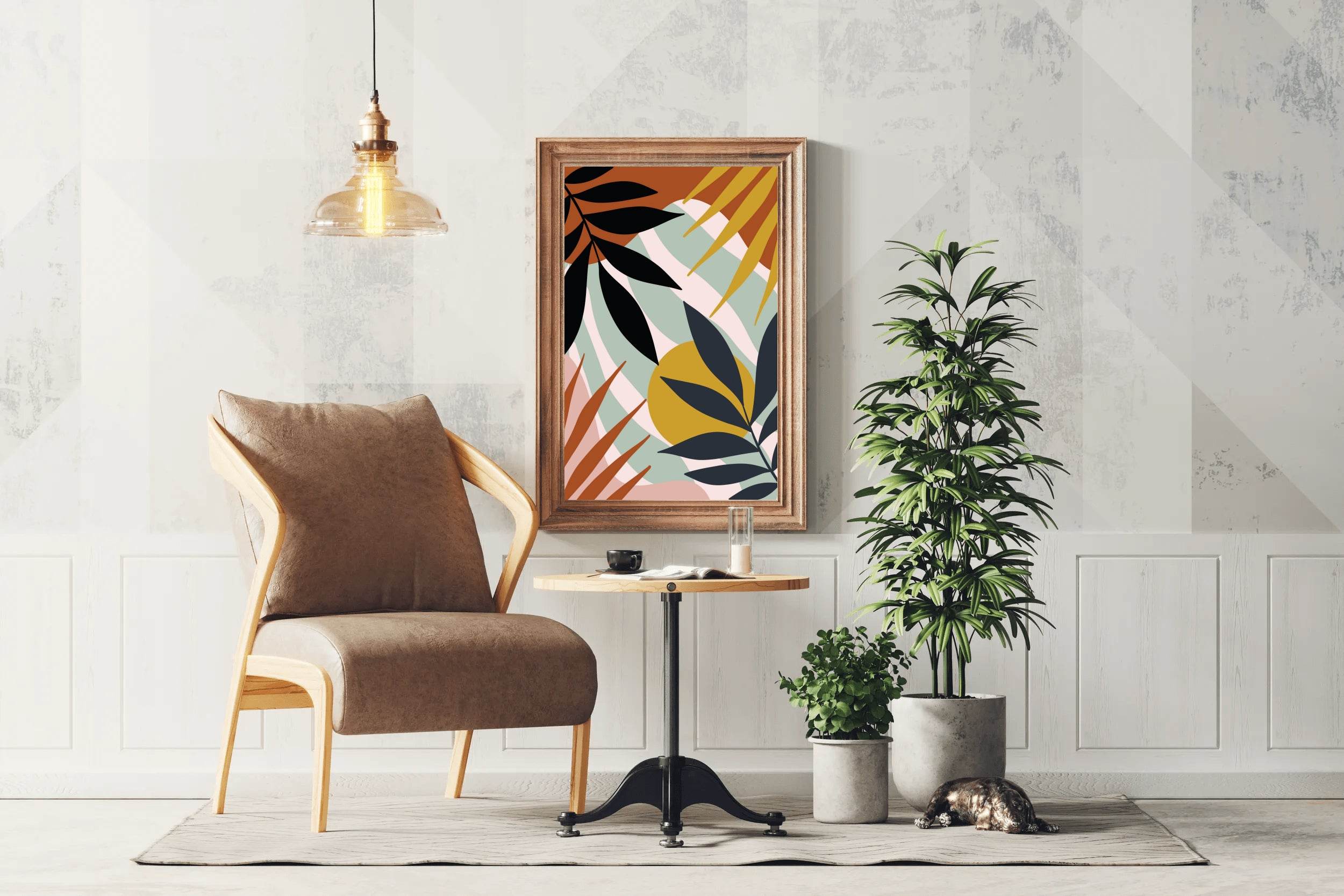 Abstract Tropical Leaves ArtWork - beink online art store
