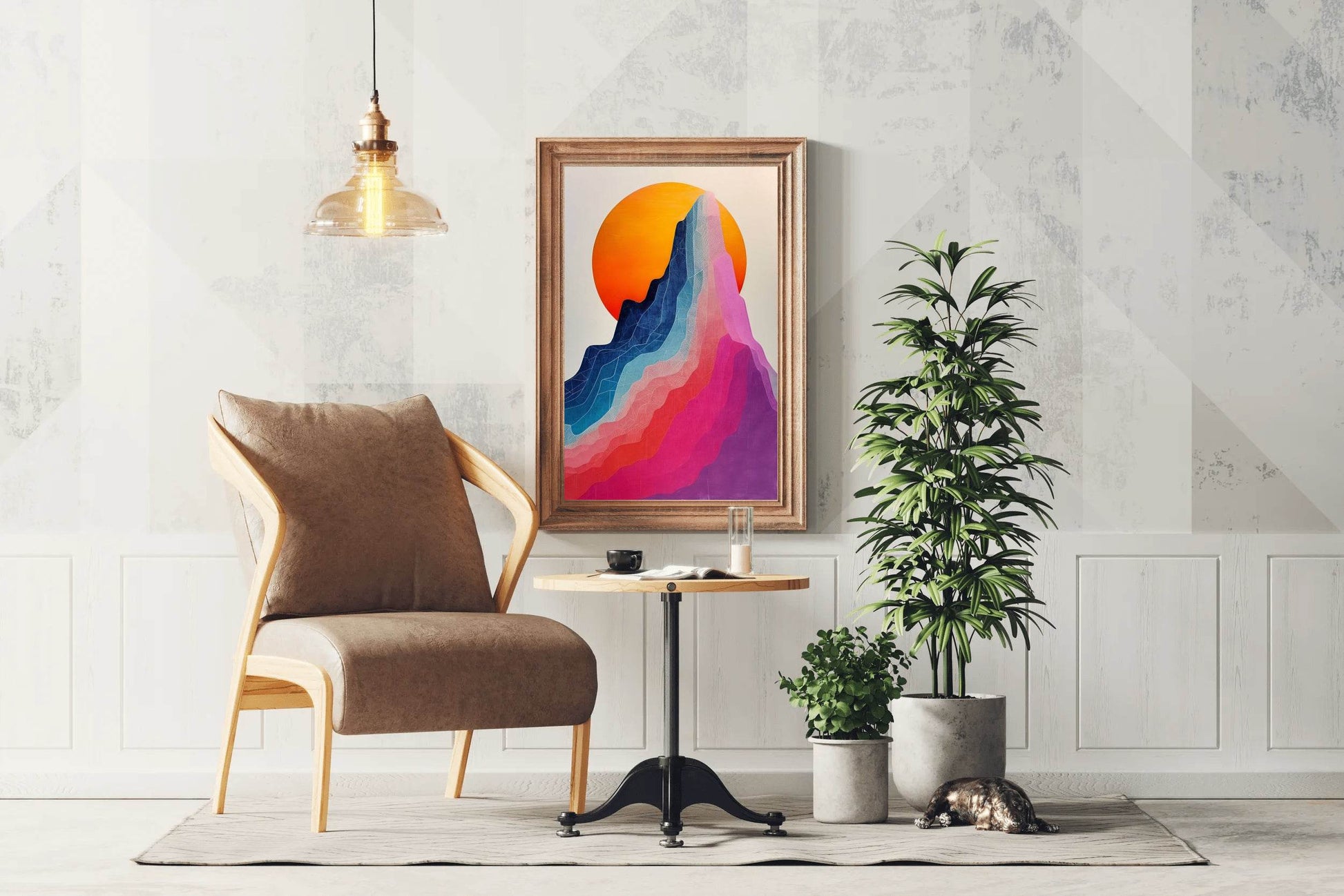 Colorful Layered Sunrise Wall Art - beink online art store