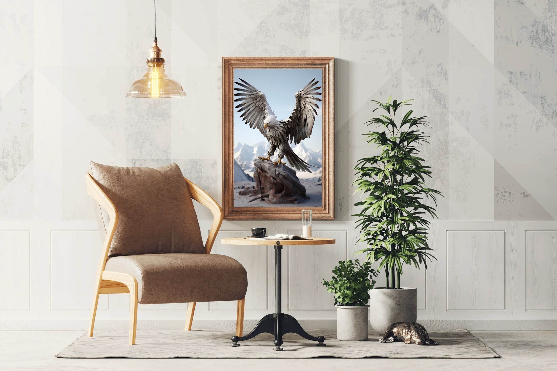 Bald Eagle With Open Wings Wall Art - beink online art store