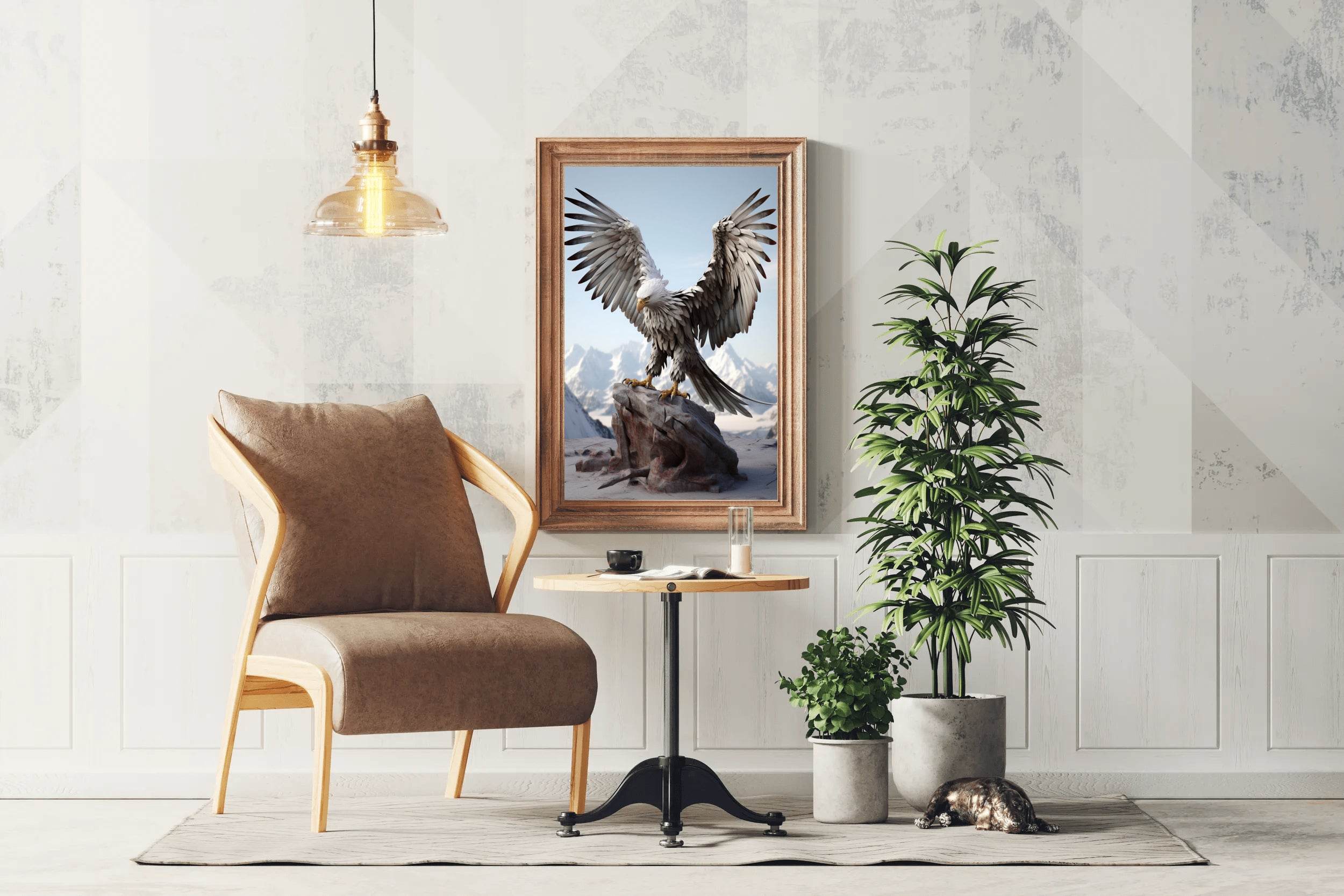Bald Eagle With Open Wings Wall Art - beink online art store