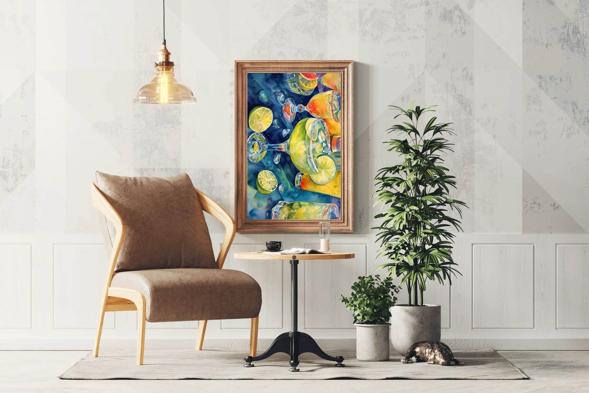 Watercolor Painting of Lemonade Drink - beink online art store