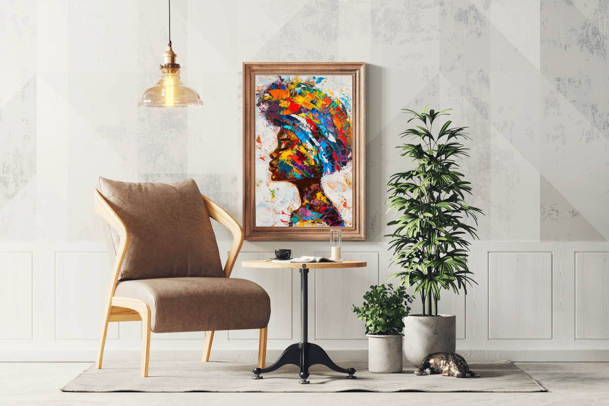 African Woman Portrait Wall Art - beink online art store