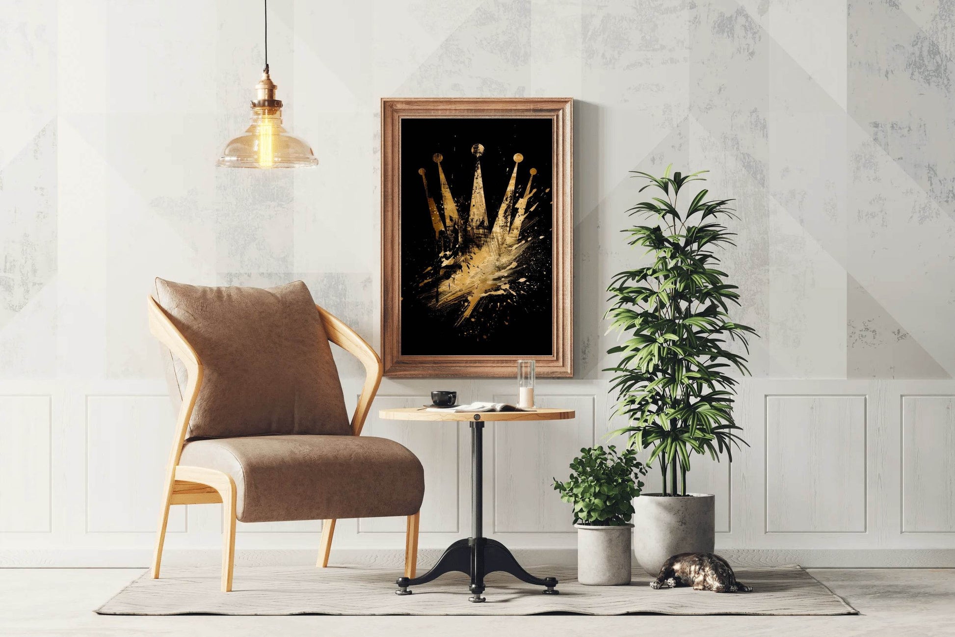 Golden Crown Wall Art - beink online art store