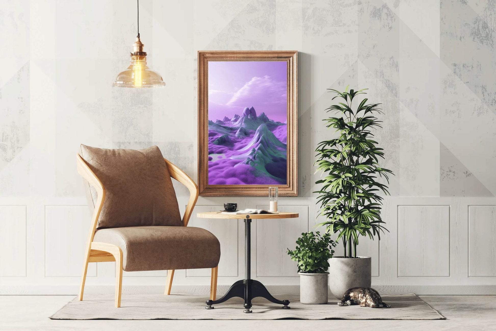 Purple Mountain Wall Art - beink online art store