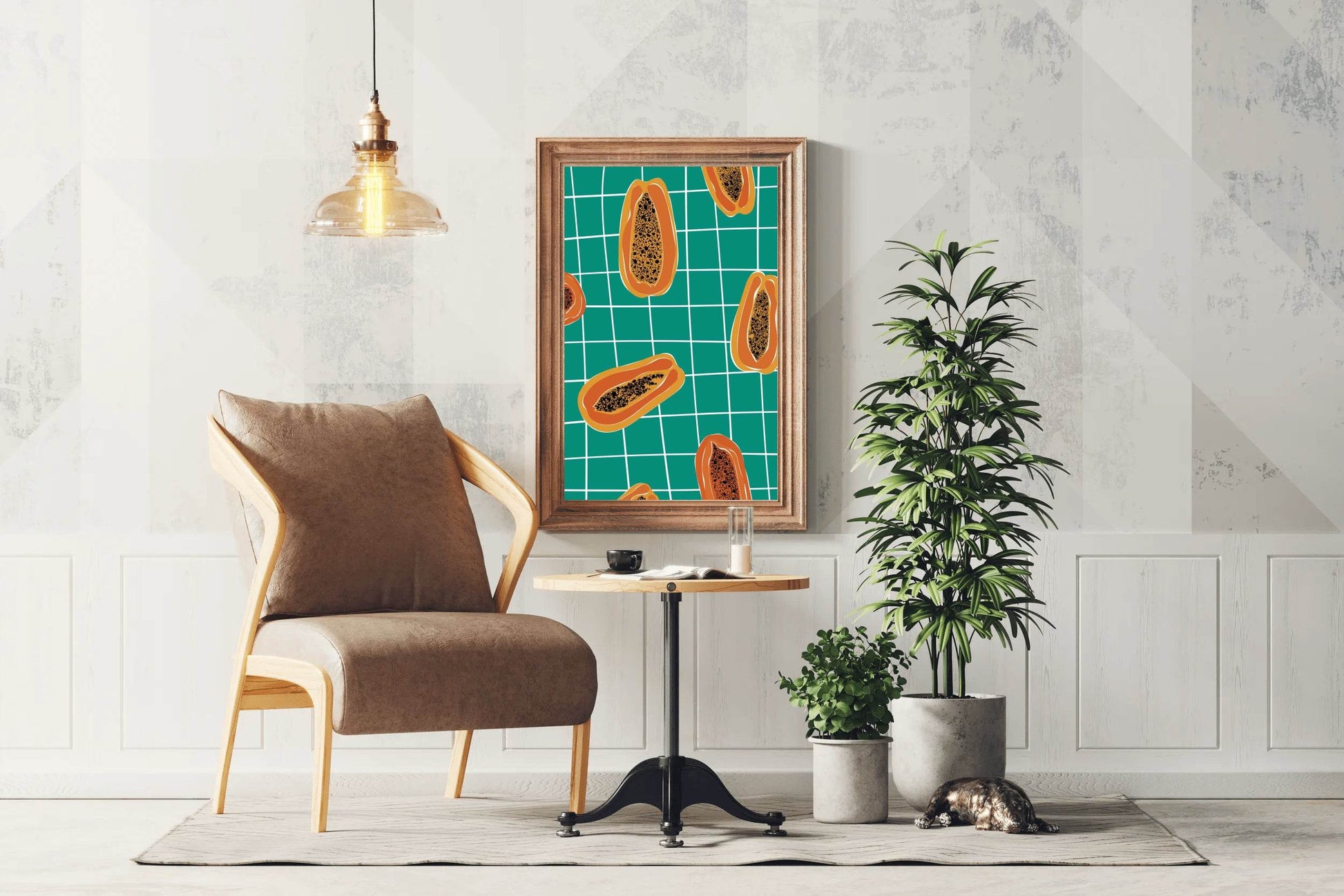Painting Papaya Fruit Pieces - beink online art store