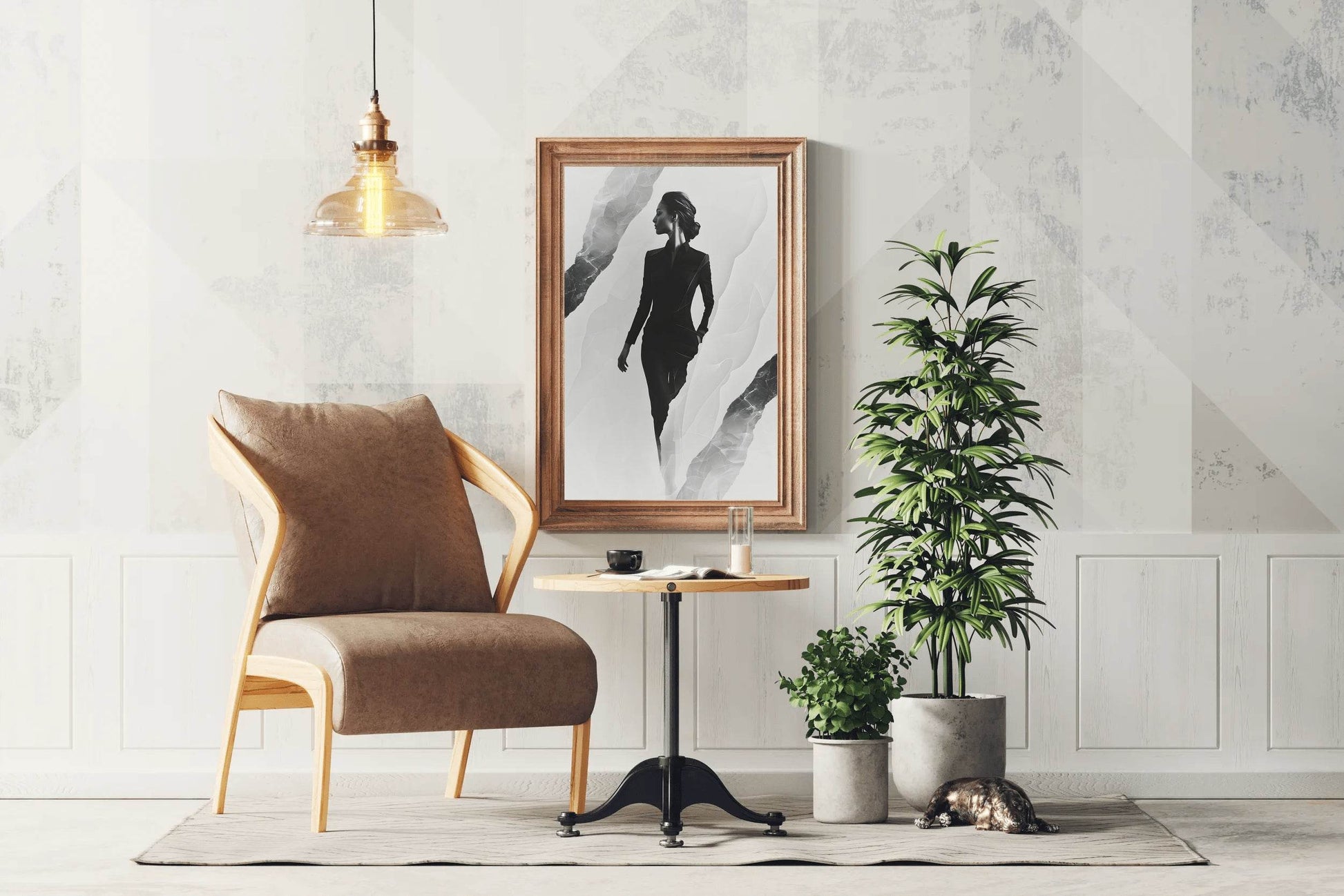 The Woman In Black In The Shadows Wall Art - beink online art store