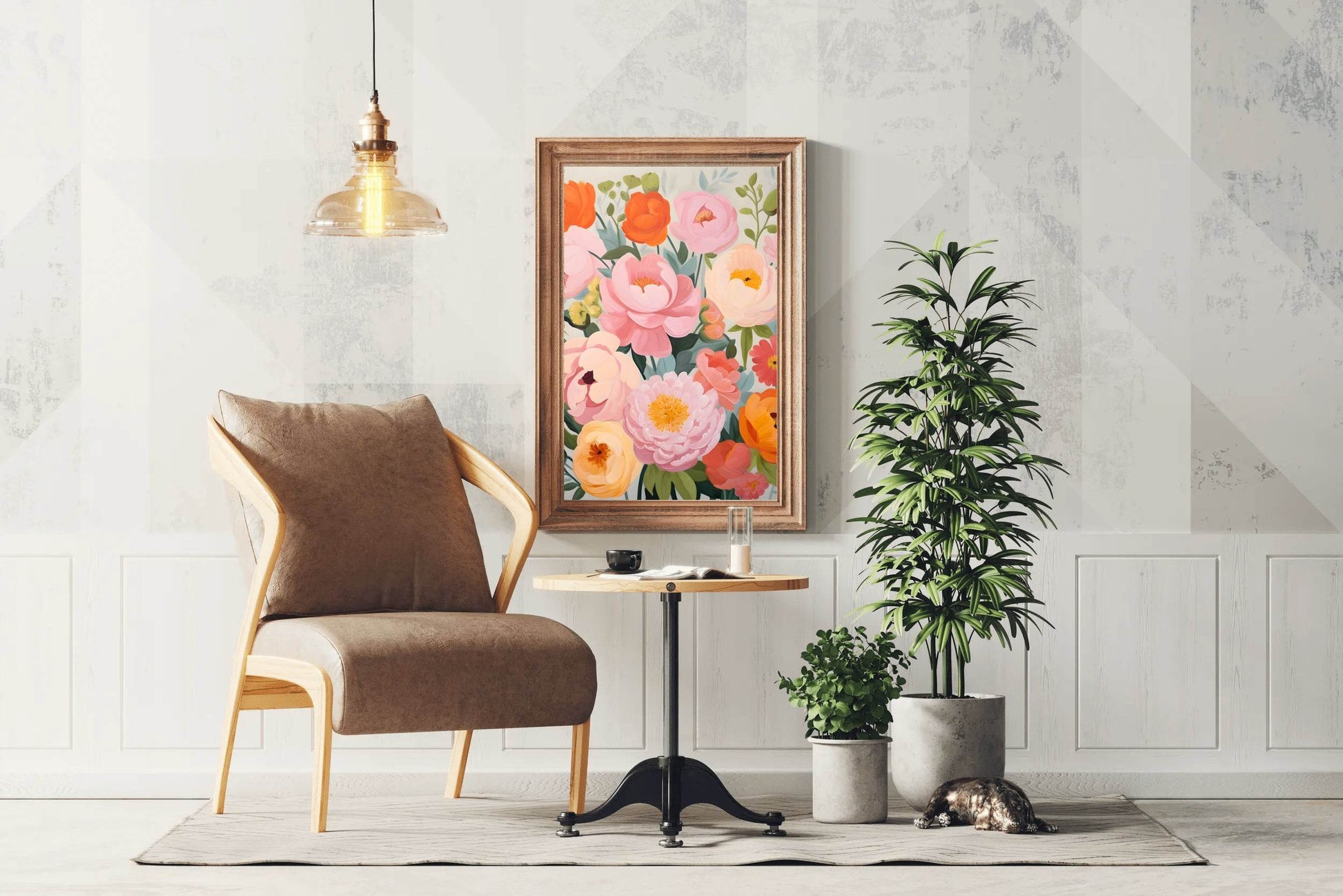 Painting of Colorful Flowers Wall Art - beink online art store