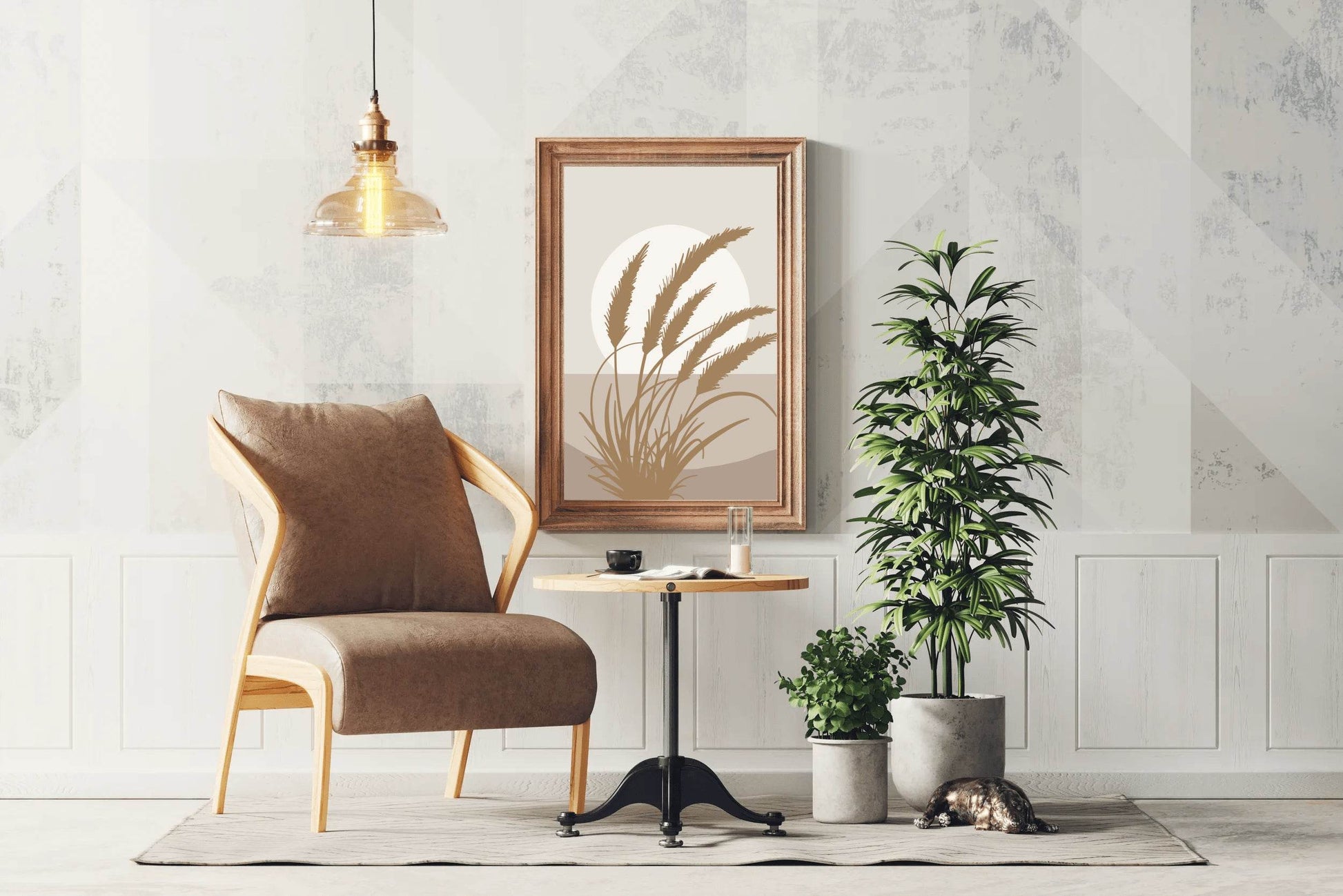 Pampas Grass At Sunset Wall Art - beink online art store