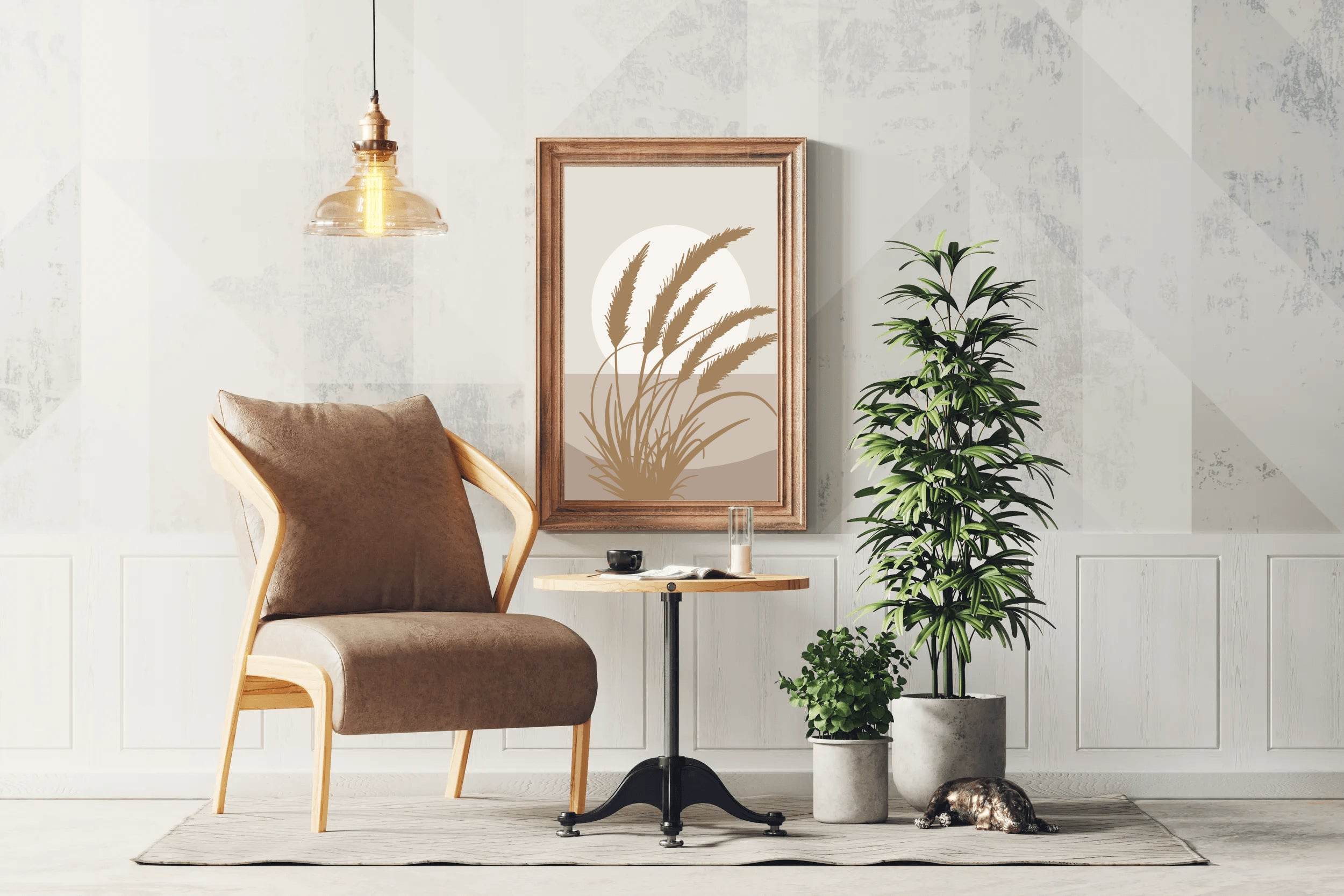 Pampas Grass At Sunset Wall Art - beink online art store