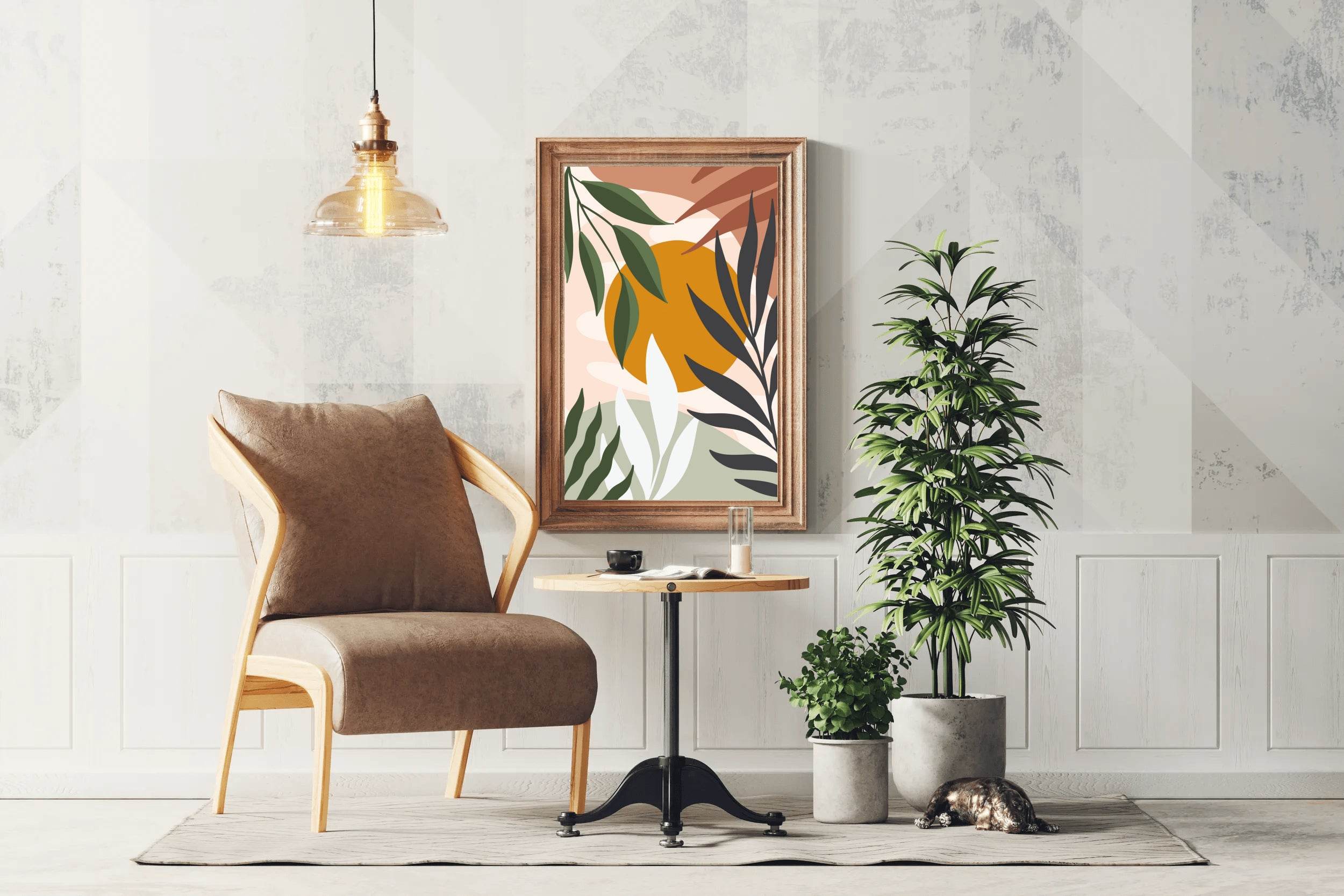 Tropical Leaves with Lush Foliage ArtWork - beink online art store